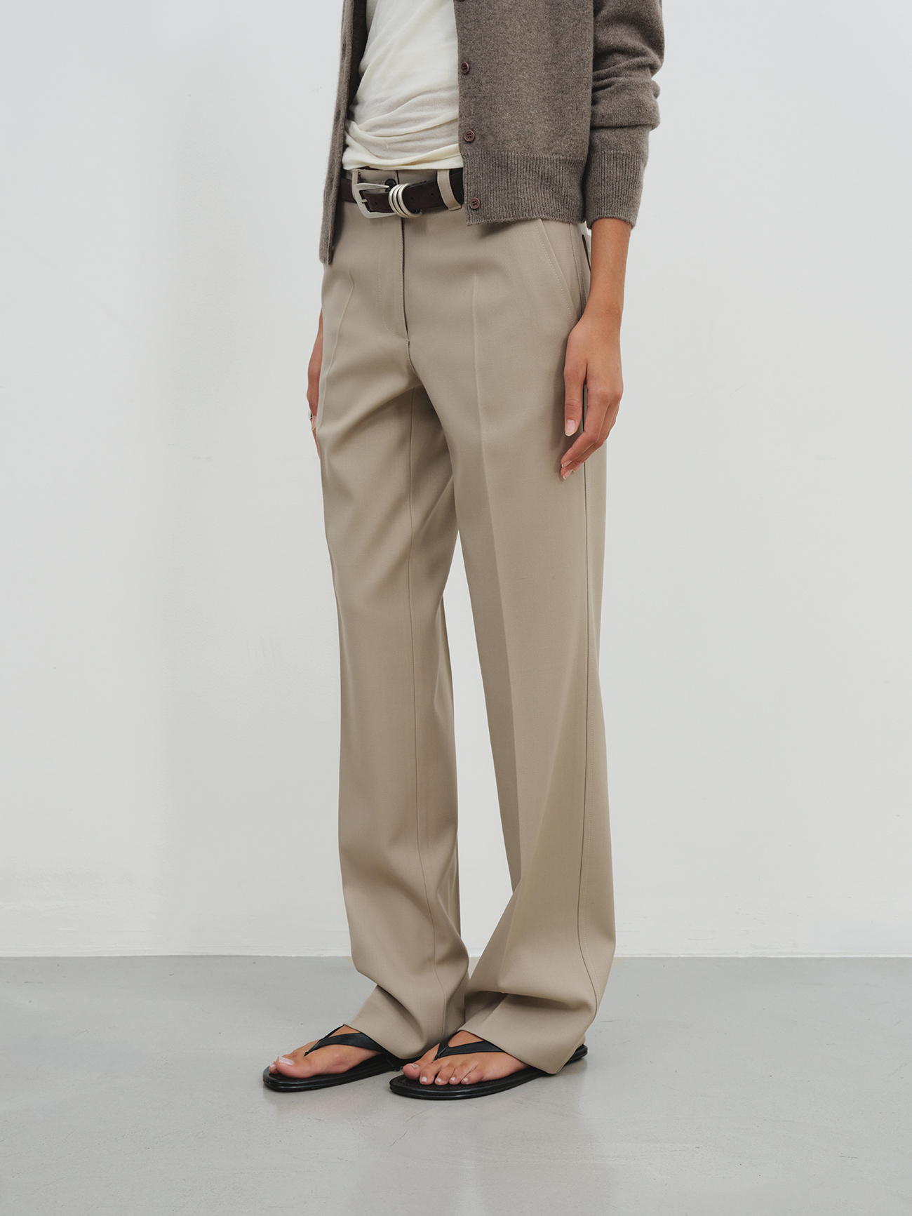 Tailored Straight Fit Trouser_Beige