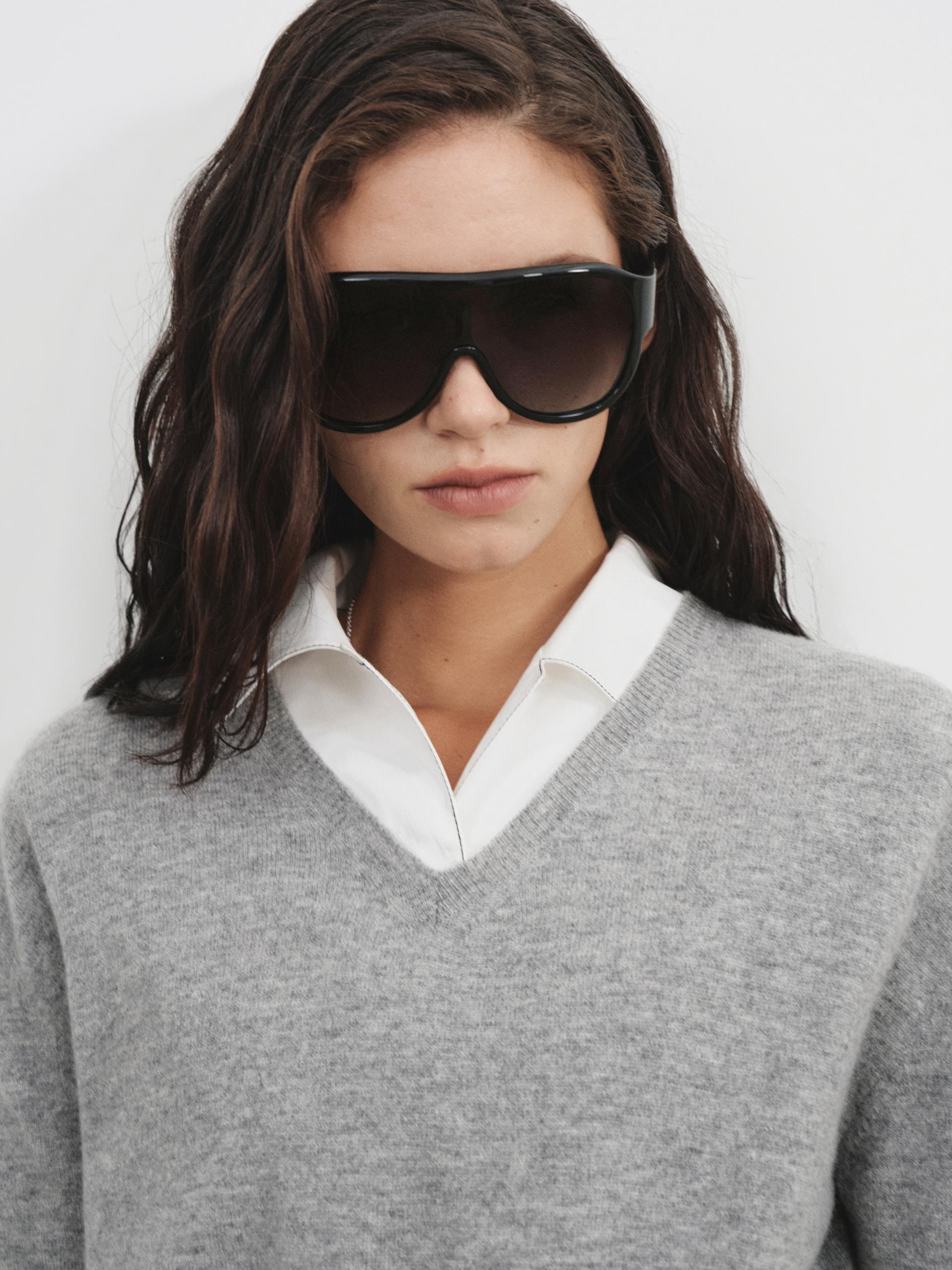 Standard V Neck Sweater in cashmere & wool_4 colors