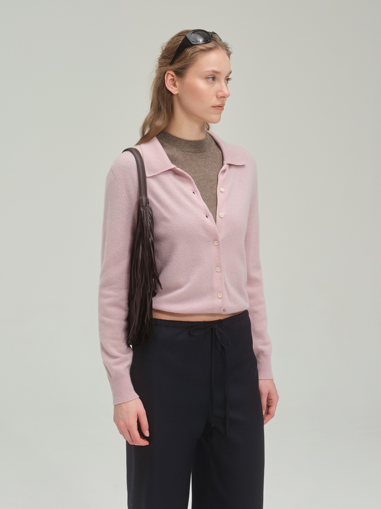 100% Pure Cashmere Shirt Cardigan_3 Colors