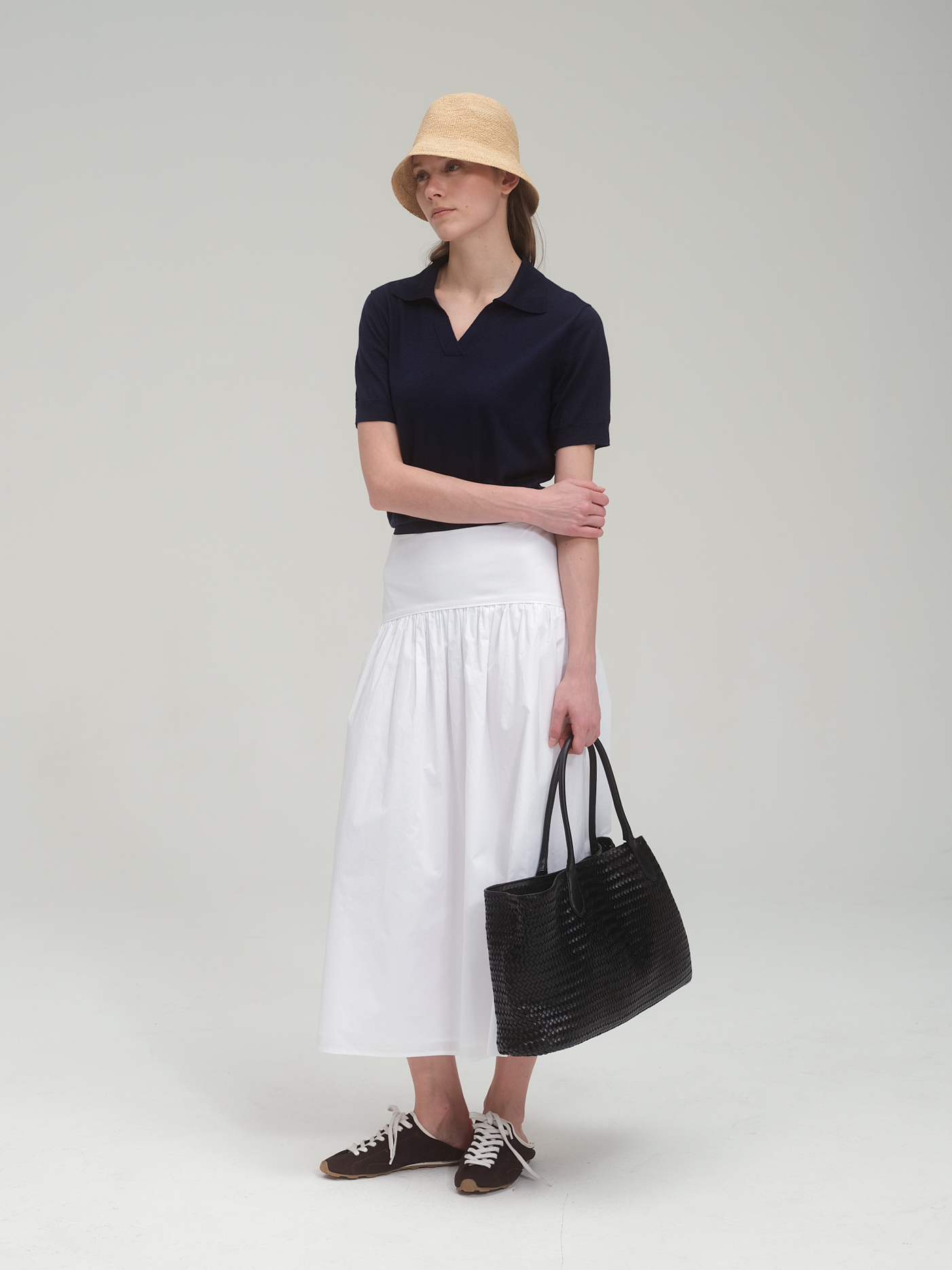 Fine Yarn Collar Summer Sweater_3 colors