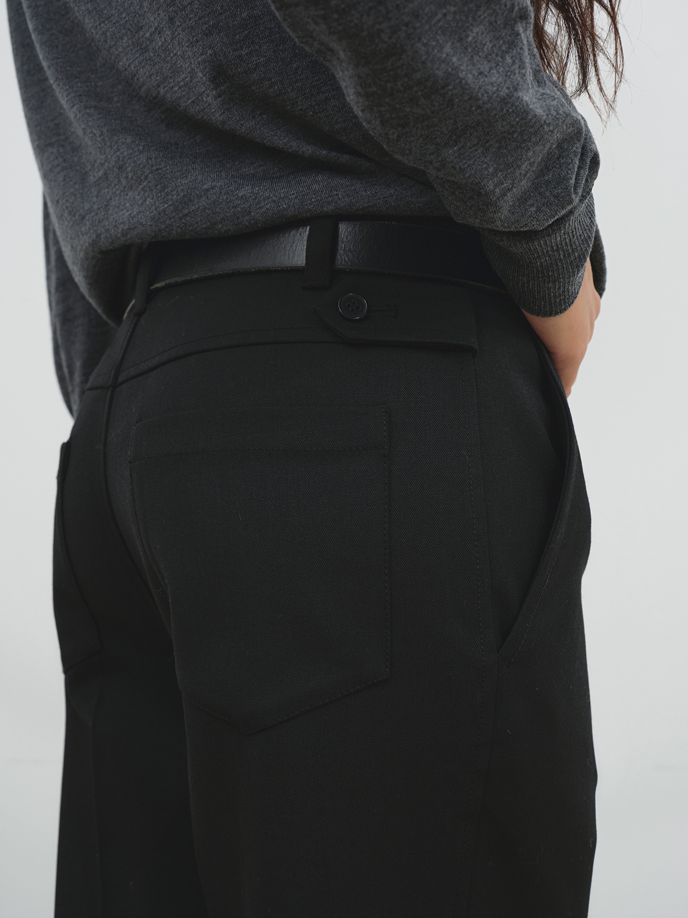 Tailored Straight Fit Trouser_Black