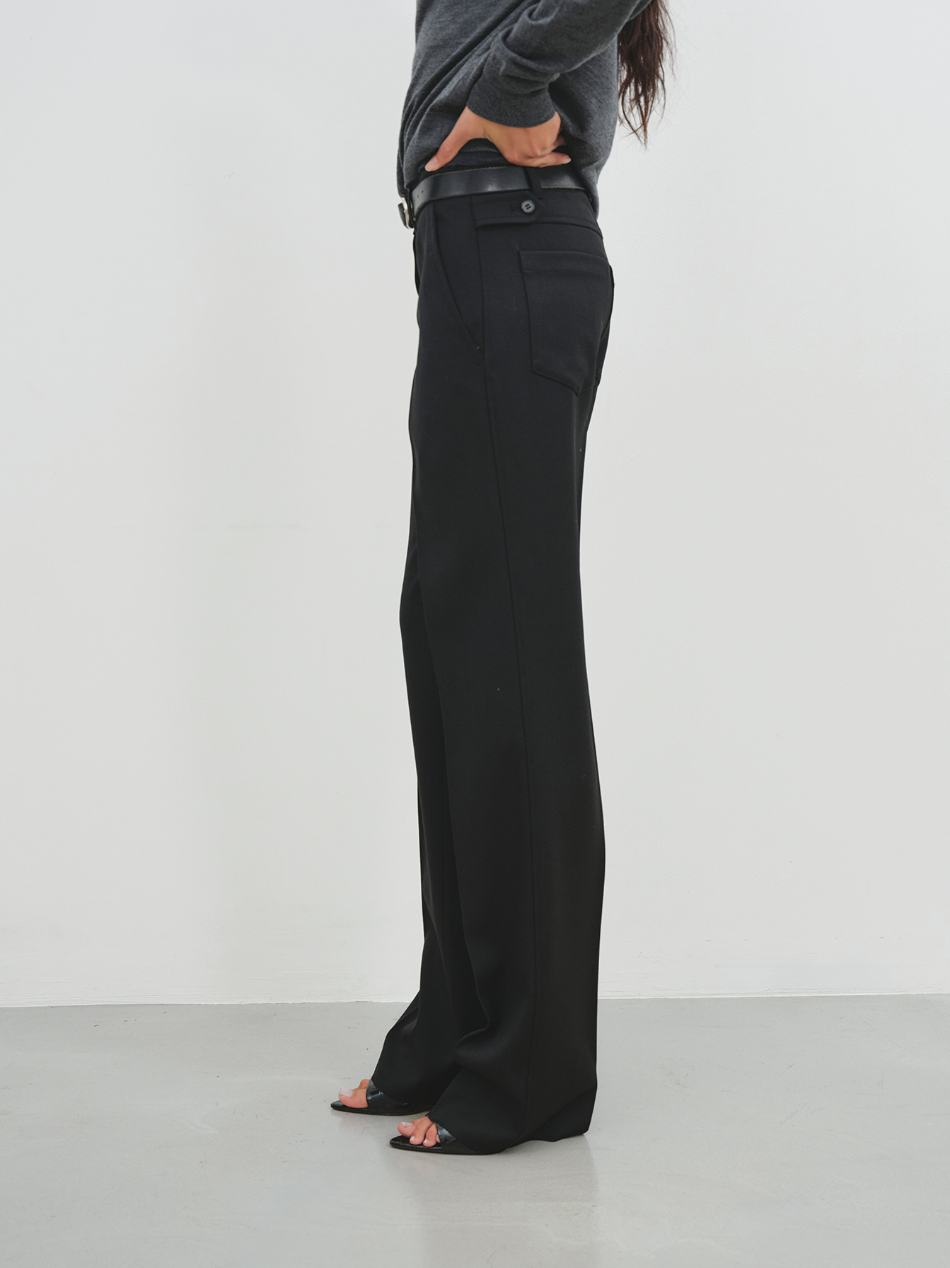 Tailored Straight Fit Trouser_Black