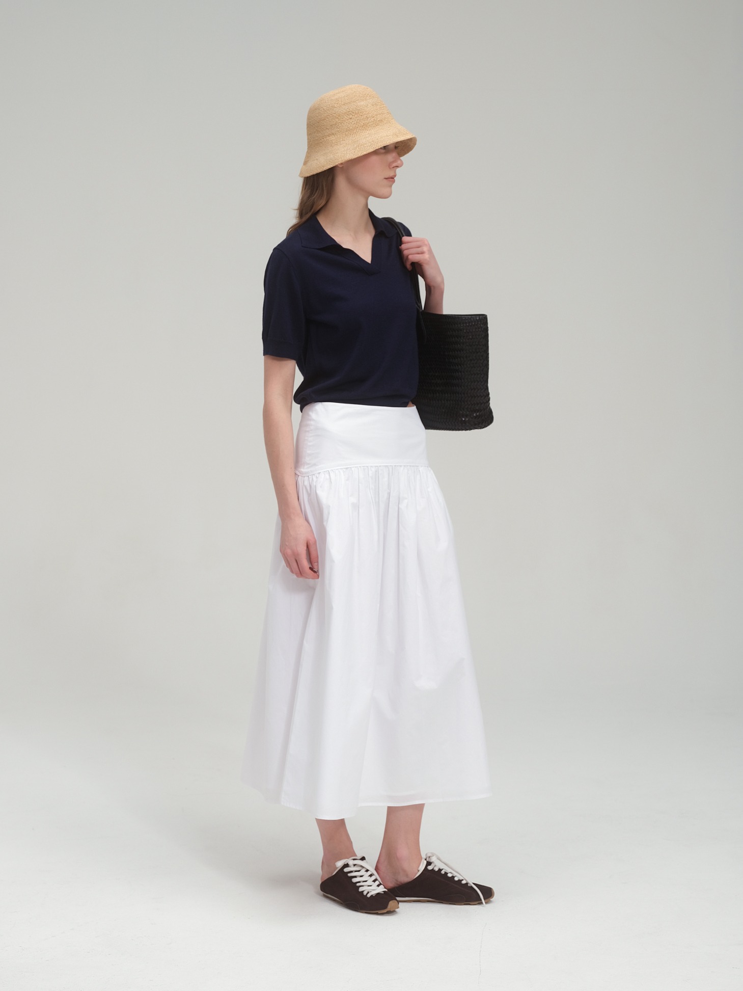 Fine Yarn Collar Summer Sweater_3 colors
