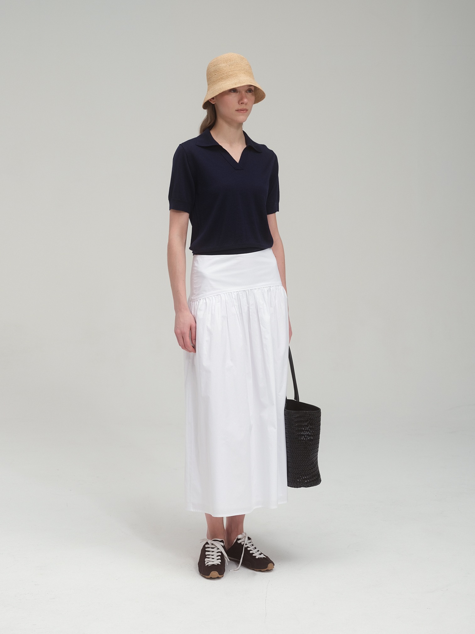 Fine Yarn Collar Summer Sweater_3 colors