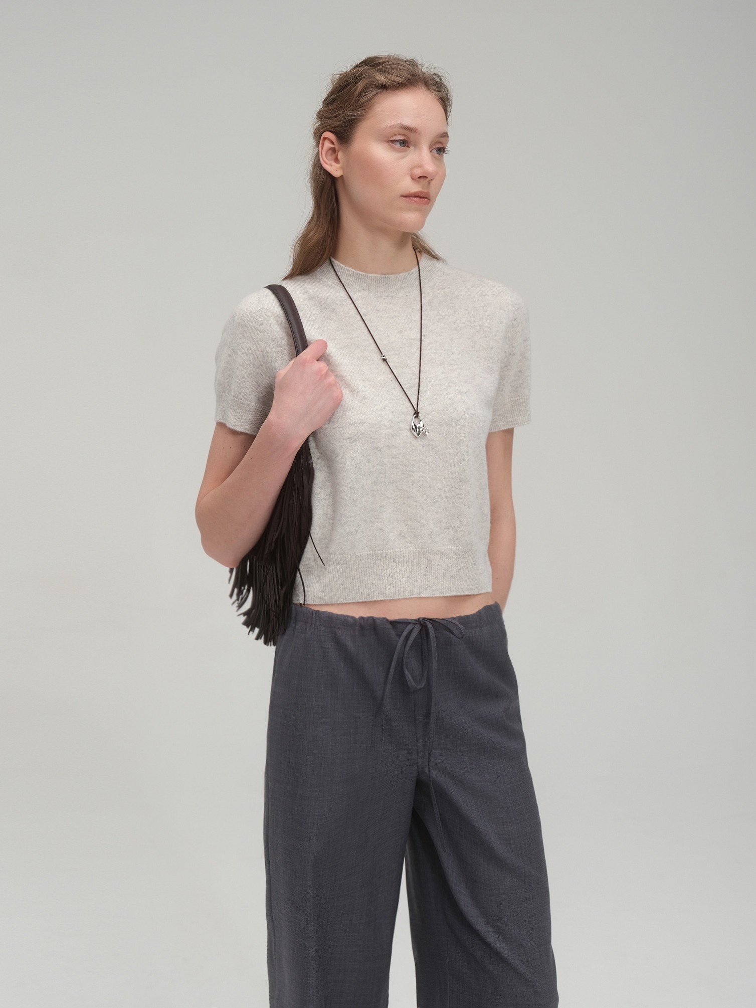 [9th] 100% Pure Cashmere Signature Crewneck Sweater_5 colors