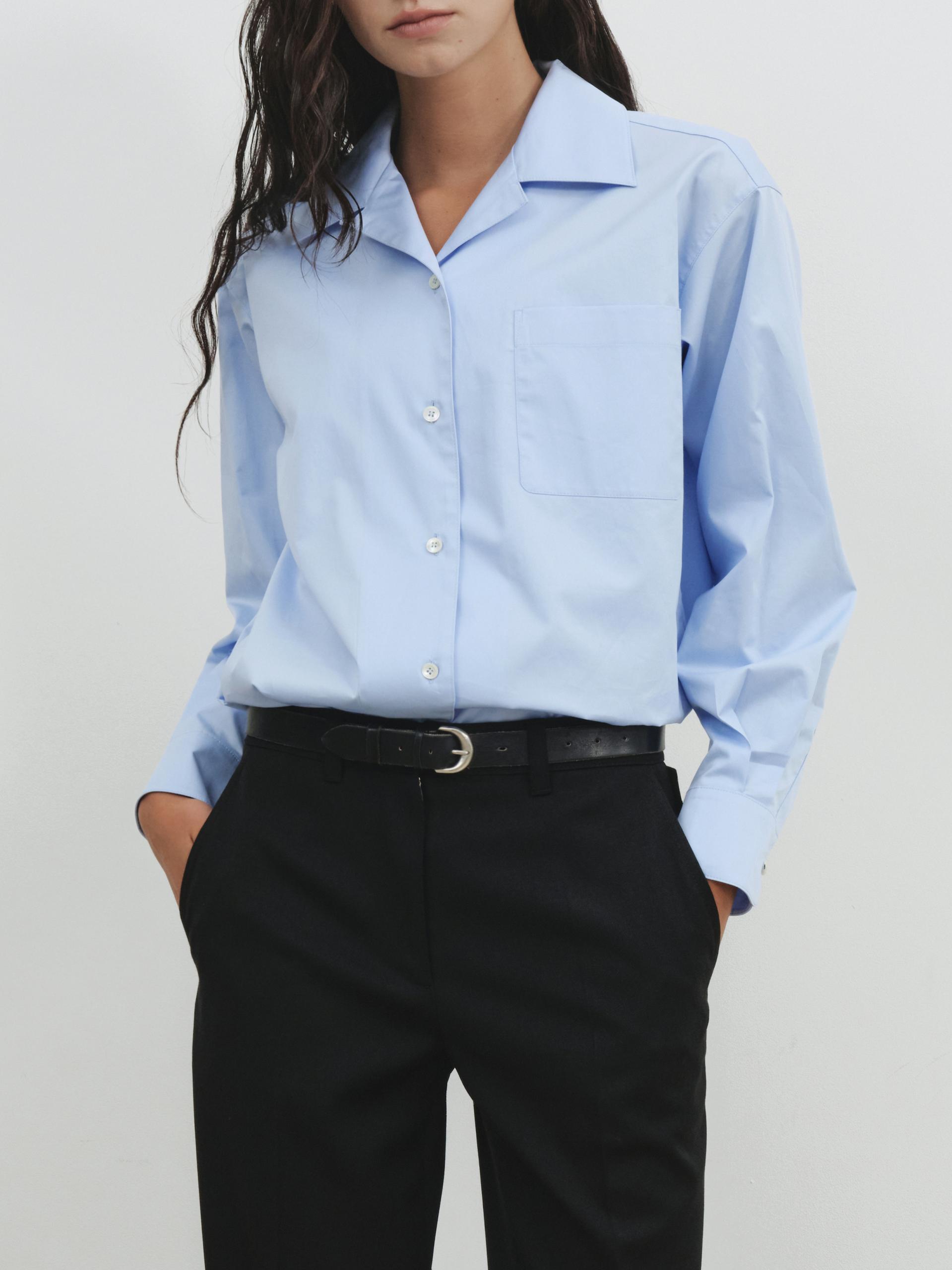 Notched collar shirt_White
