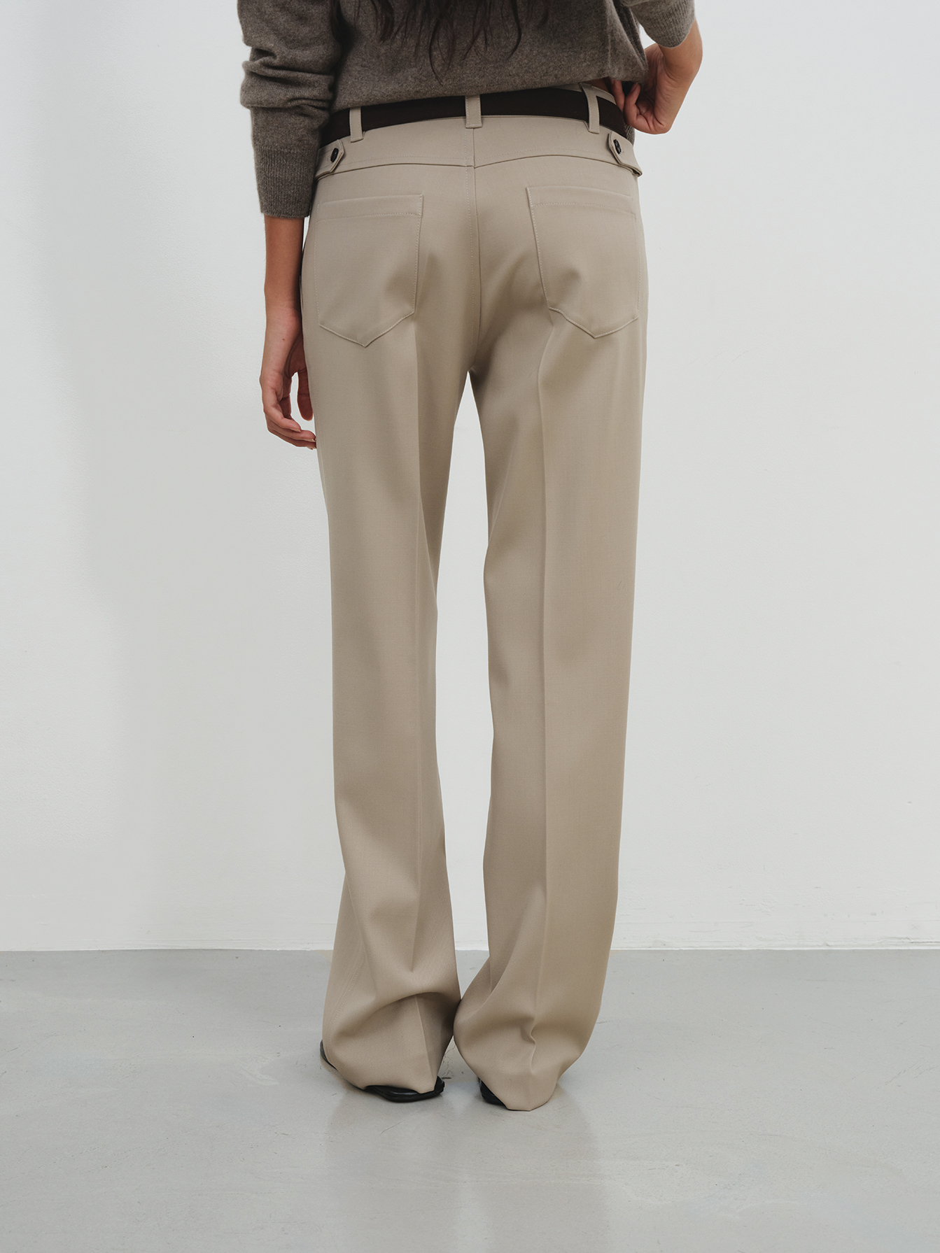 Tailored Straight Fit Trouser_Beige