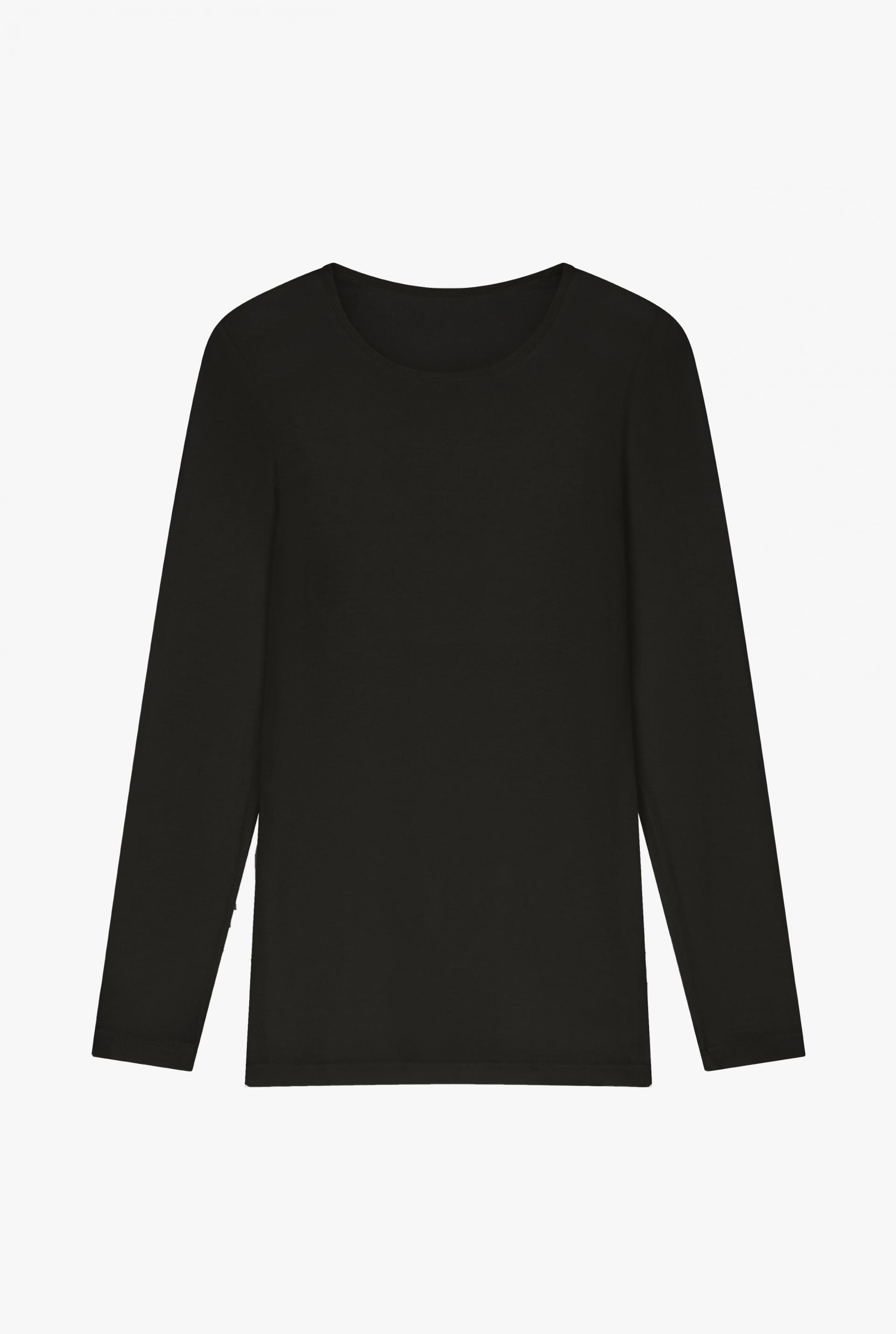 Cashmere Touch Long Sleeve T shirt_Charcoal