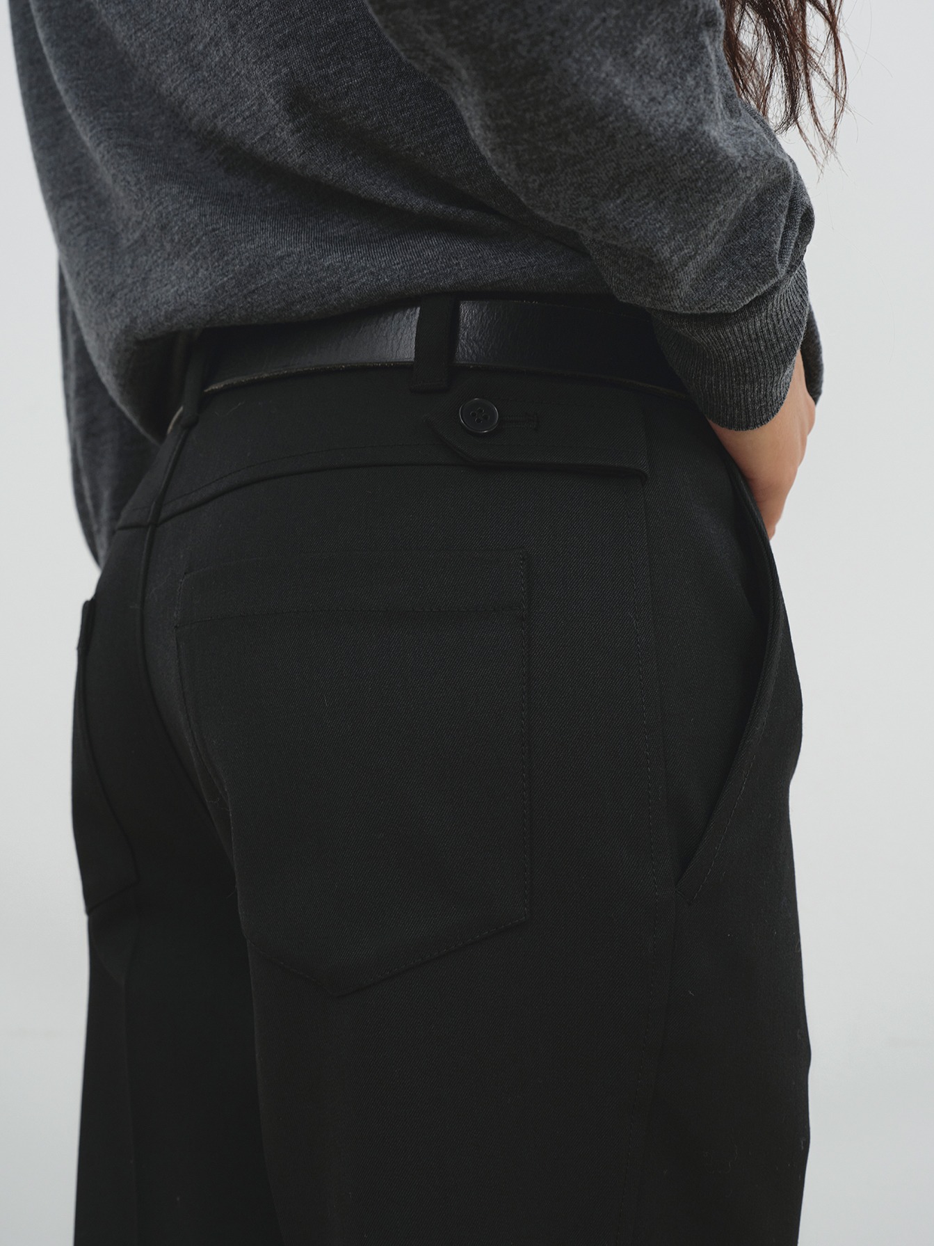 Tailored Straight Fit Trouser_Black