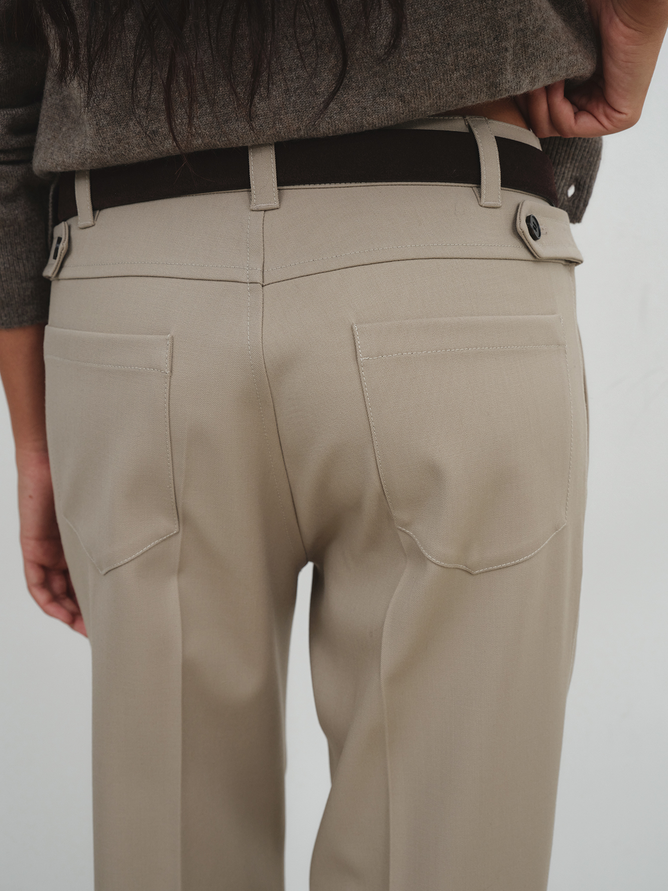 Tailored Straight Fit Trouser_Beige