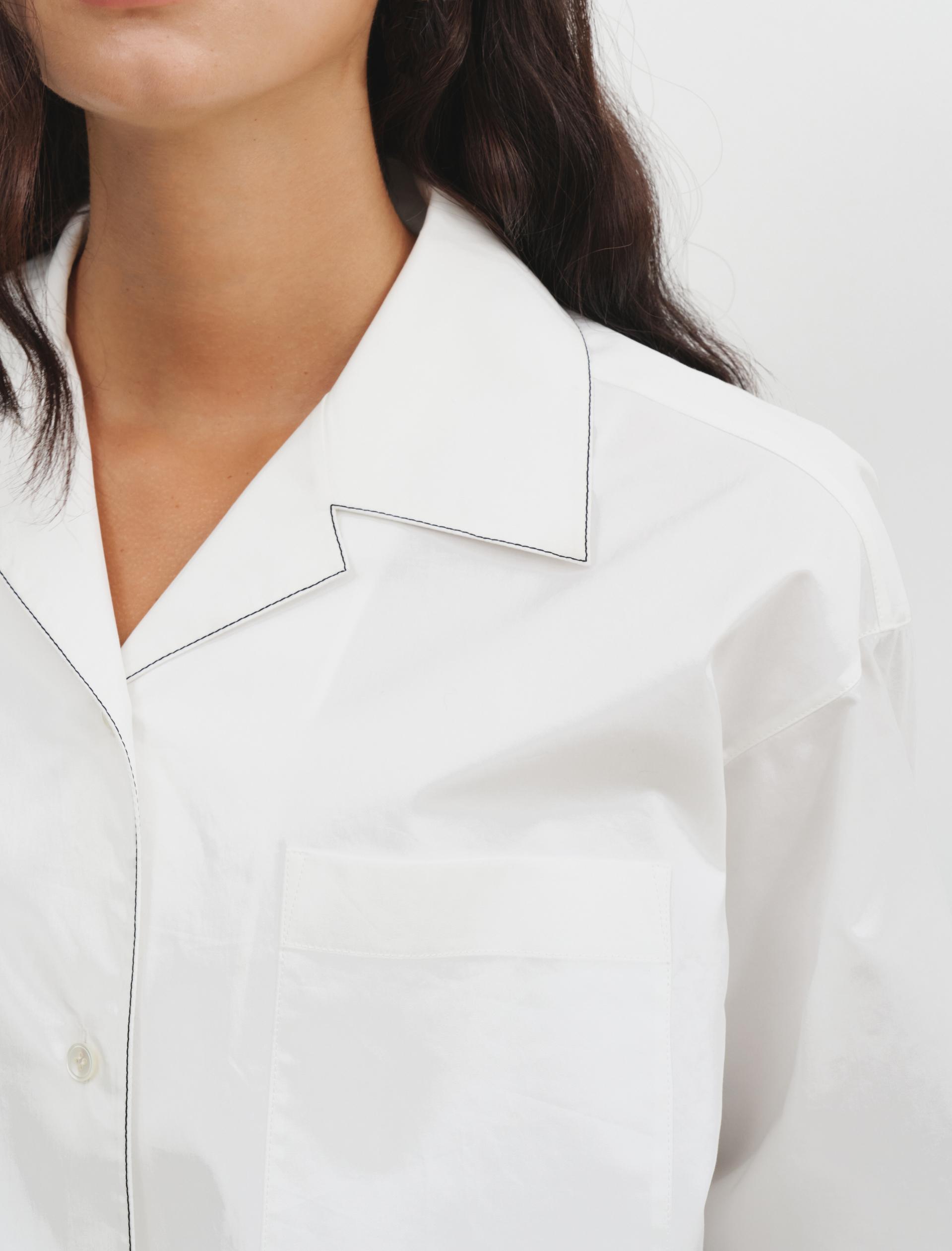 Notched collar shirt_White
