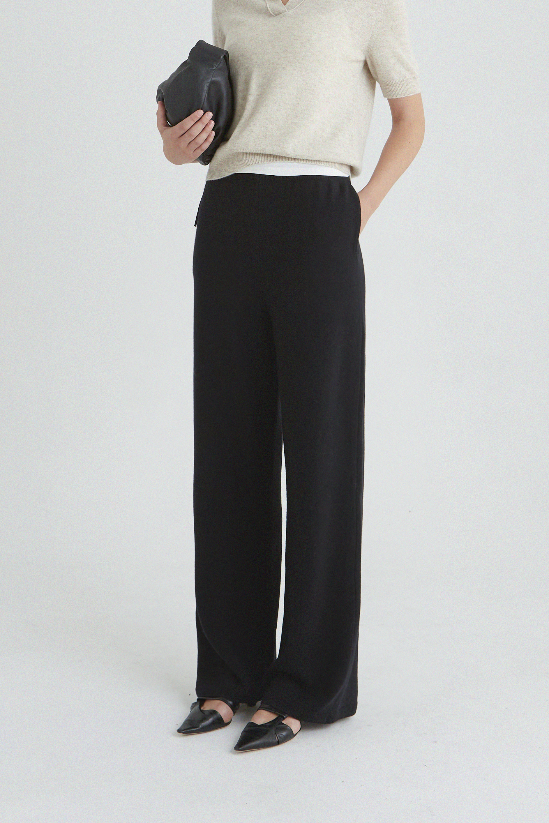[4th] Knit trouser in Cashmere and Merino wool_3 colors