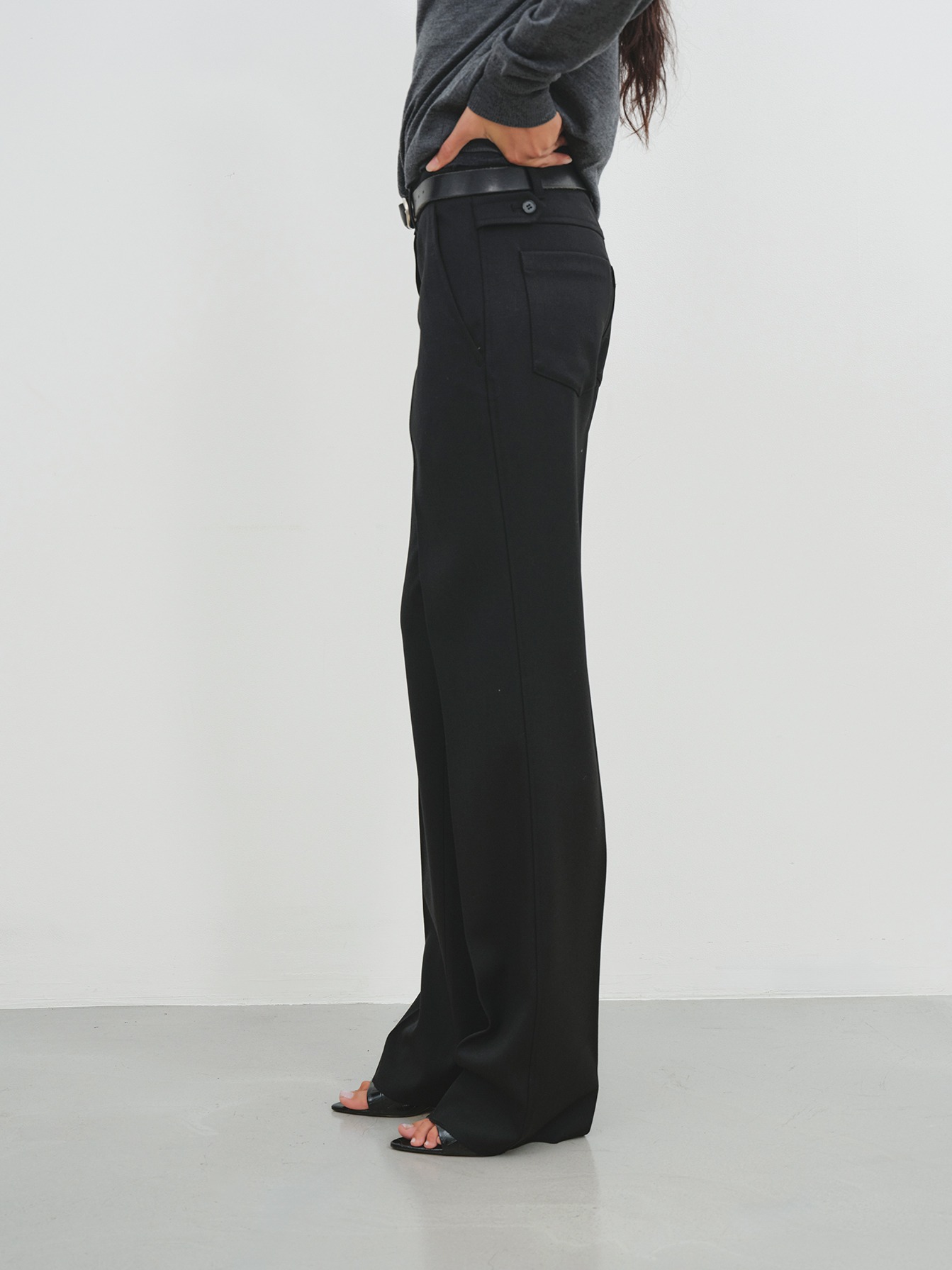 Tailored Straight Fit Trouser_Black