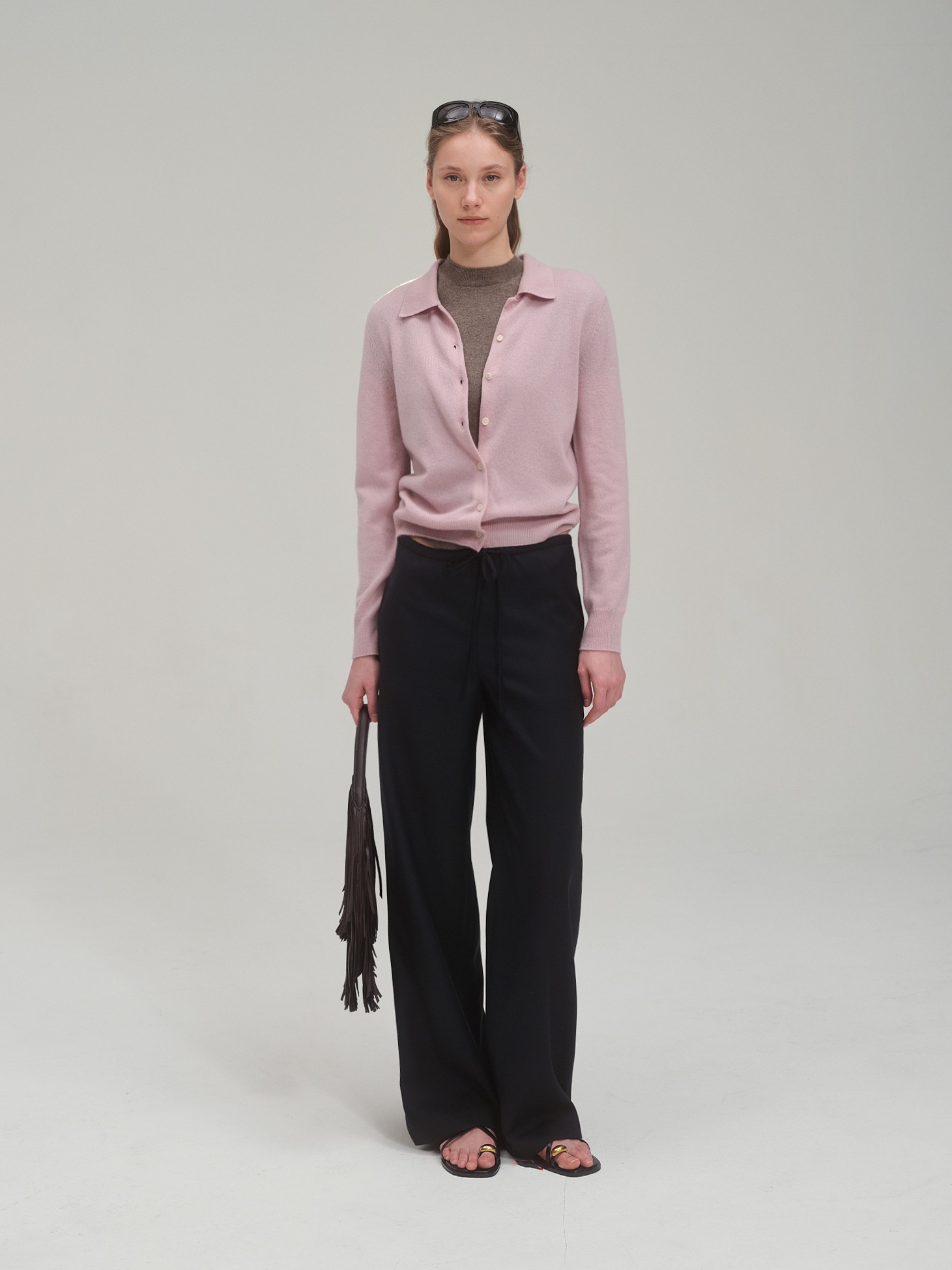 100% Pure Cashmere Shirt Cardigan_3 Colors