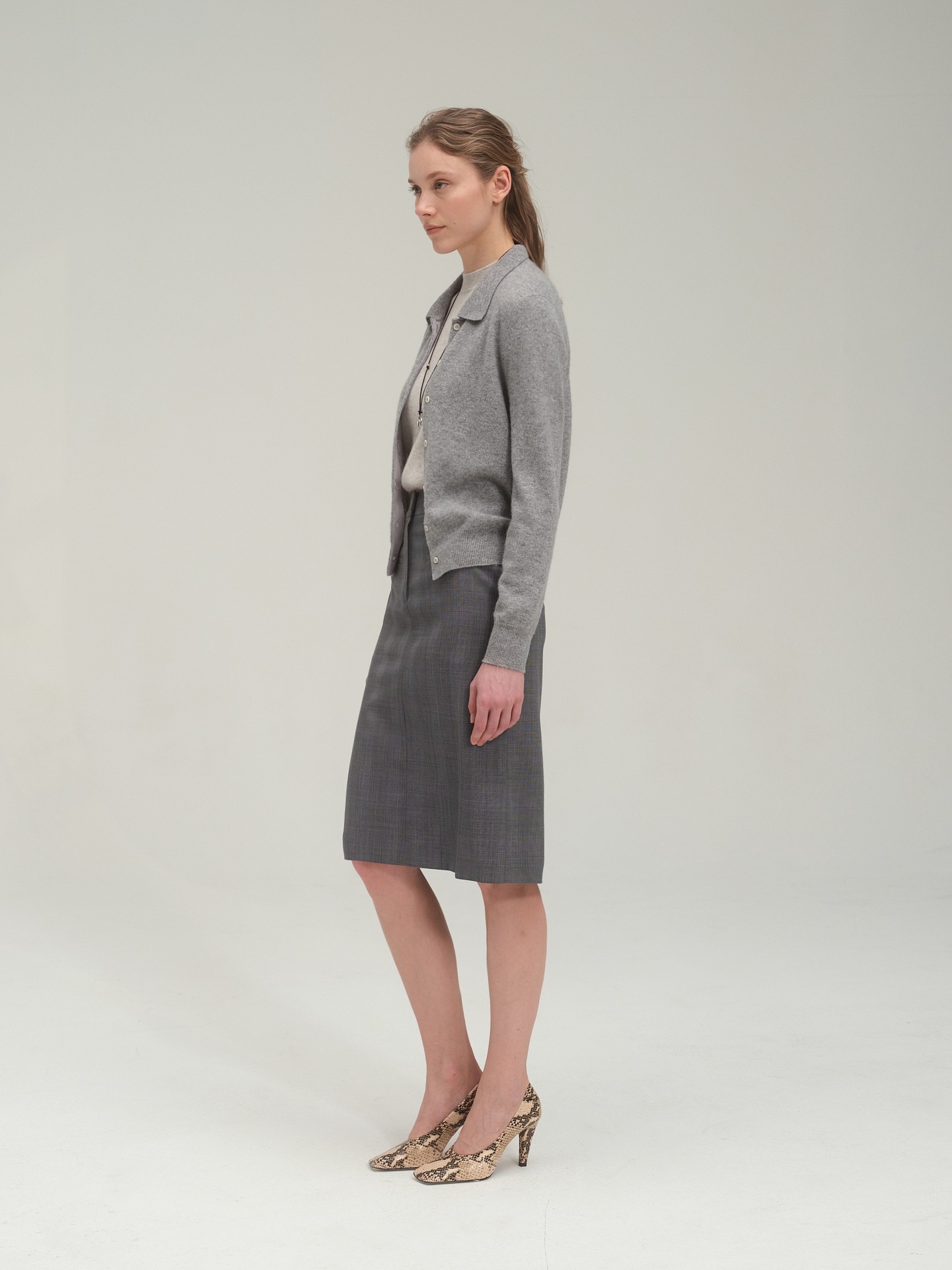 100% Pure Cashmere Shirt Cardigan_3 Colors