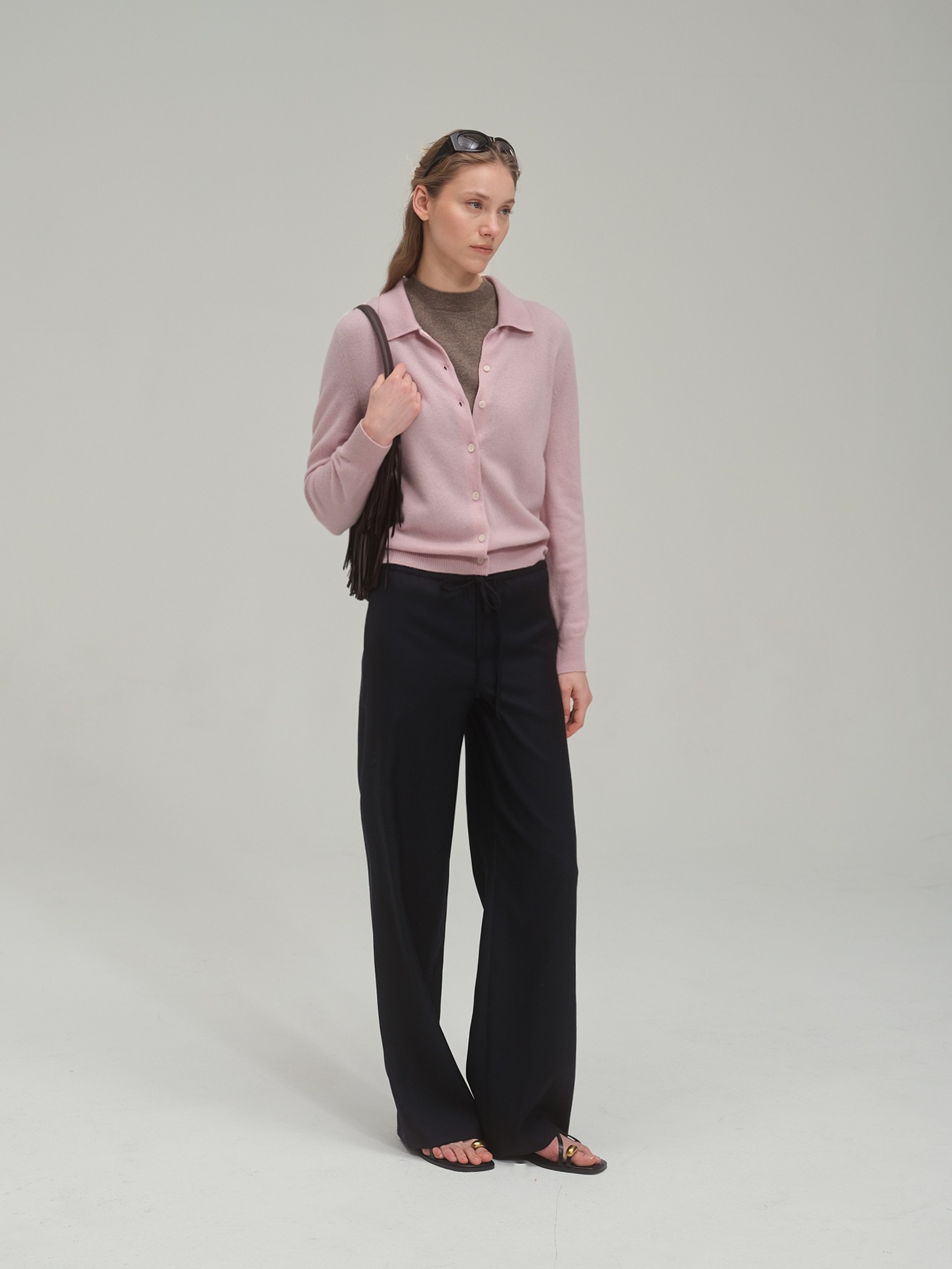 100% Pure Cashmere Shirt Cardigan_3 Colors