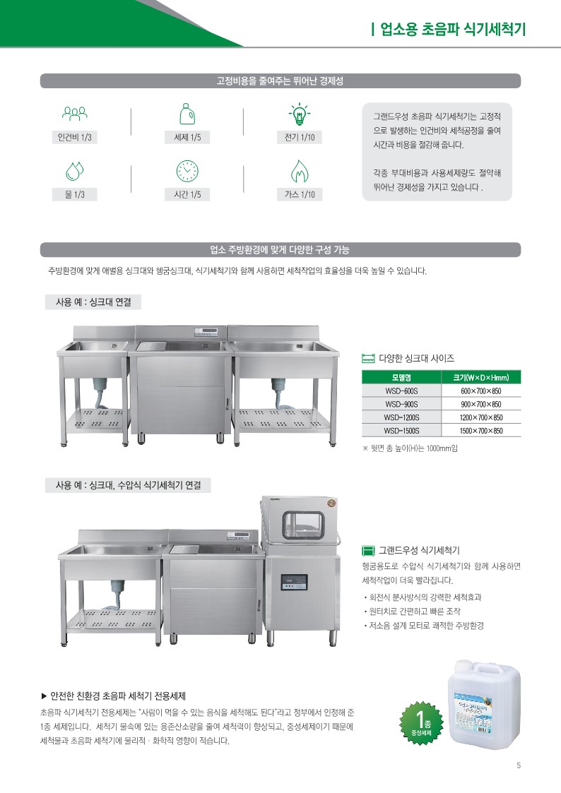 그랜드우성 초음파식기세척기