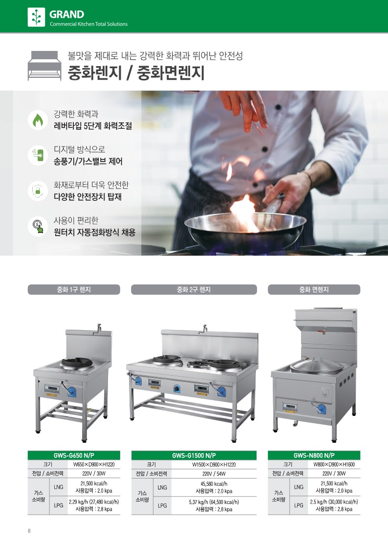 그랜드우성 업소용 중화렌지