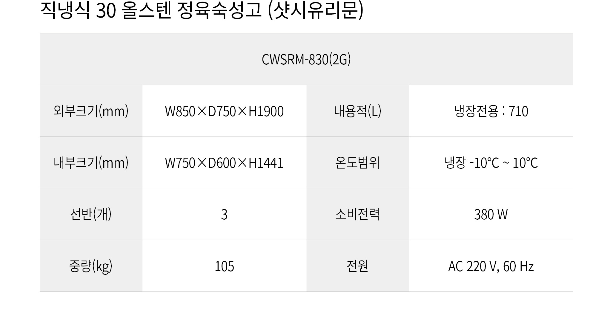 우성 정육숙성고