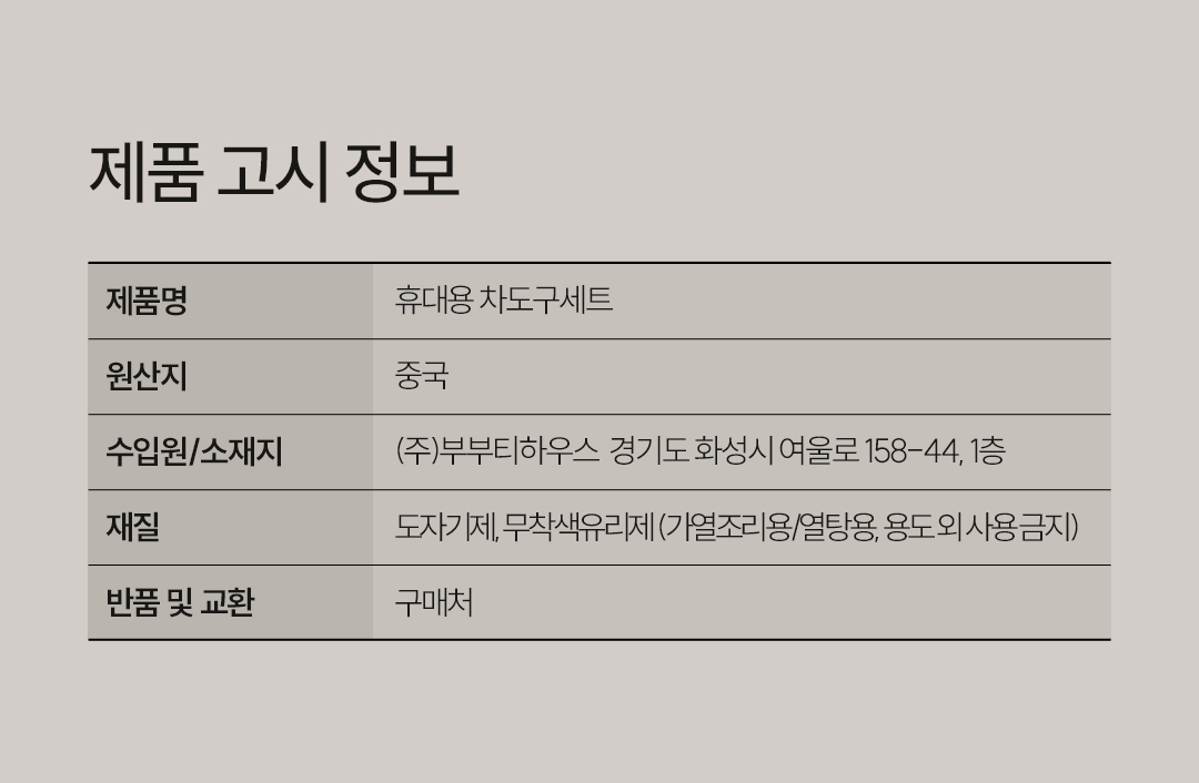 [보자기포장] 한 손에 담긴 휴식, 휴대용 차도구세트