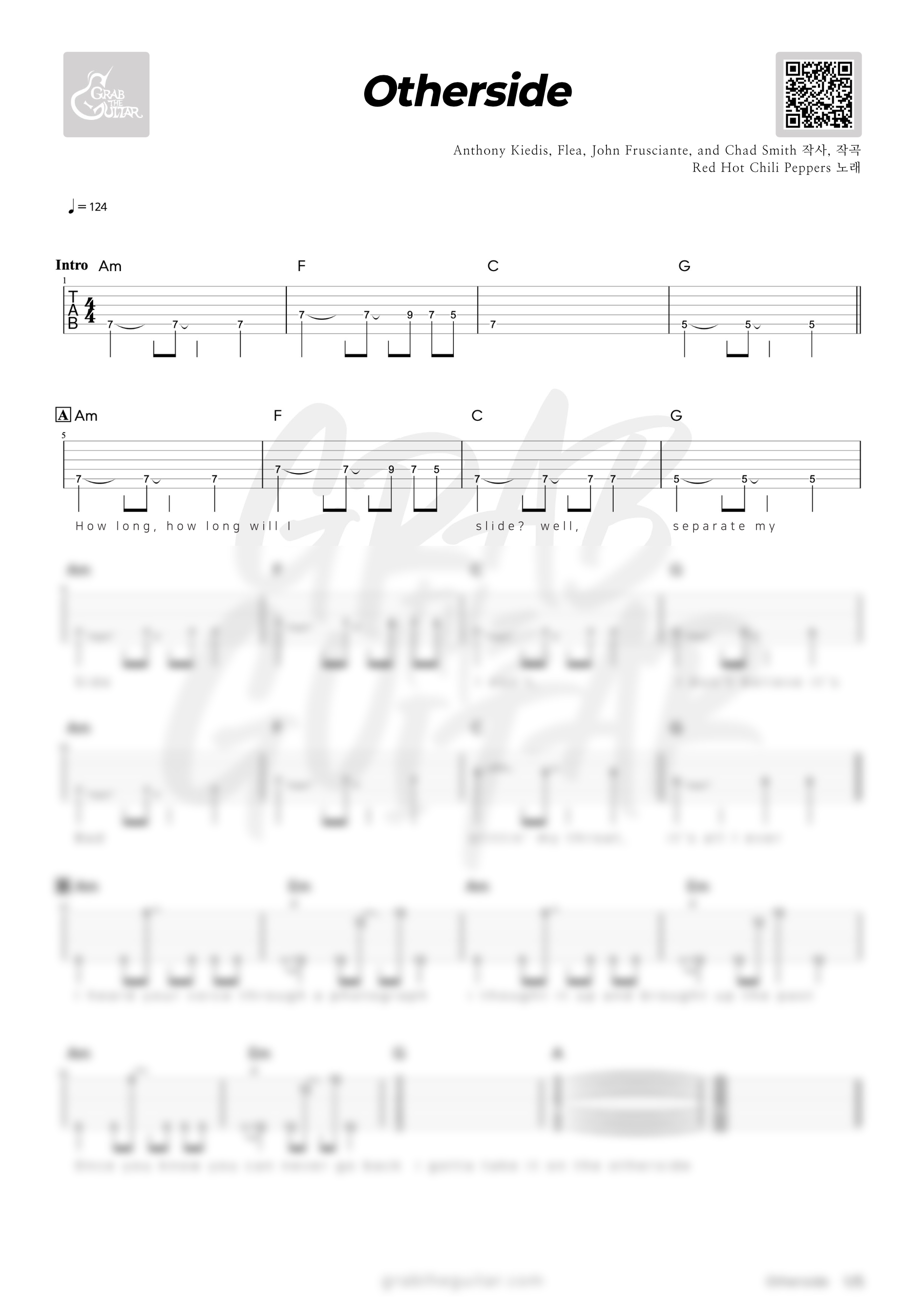 RHCP, Red Hot Chili Peppers, 레드핫칠리페퍼스, Otherside, 아더사이드