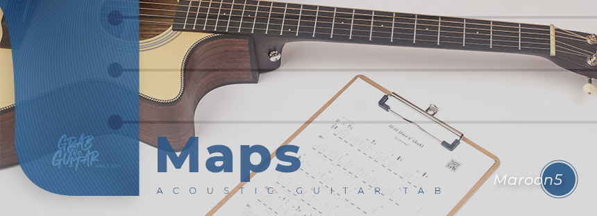 Maps by Marooon5 sheet music TAB PDF for the acoustic guitar