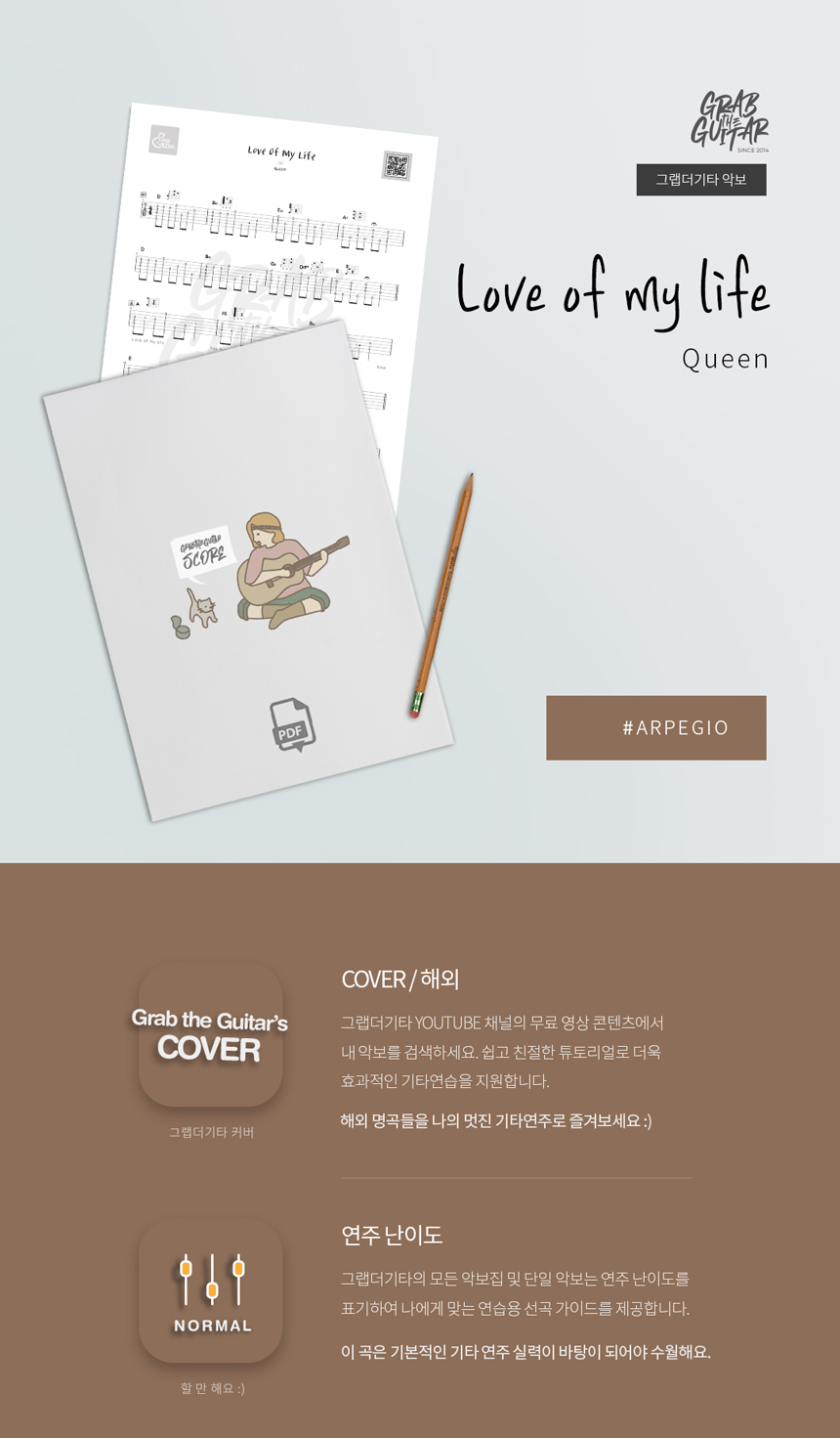 Love Of My Life by Queen Acoustic Guitar Music Sheet TAB PDF