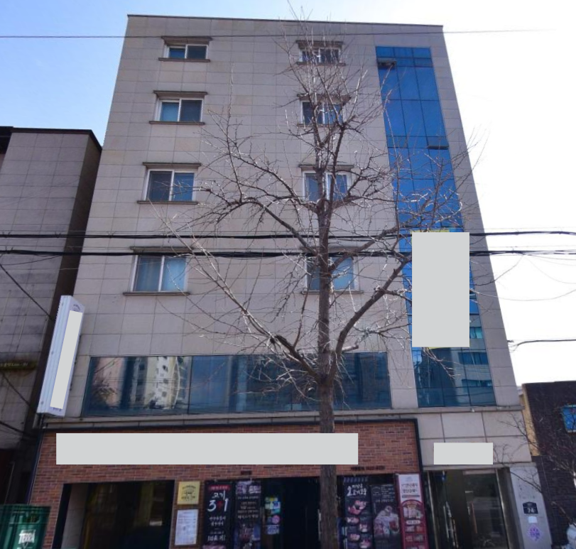 장안동 대형 주거 상권 대로변 건물