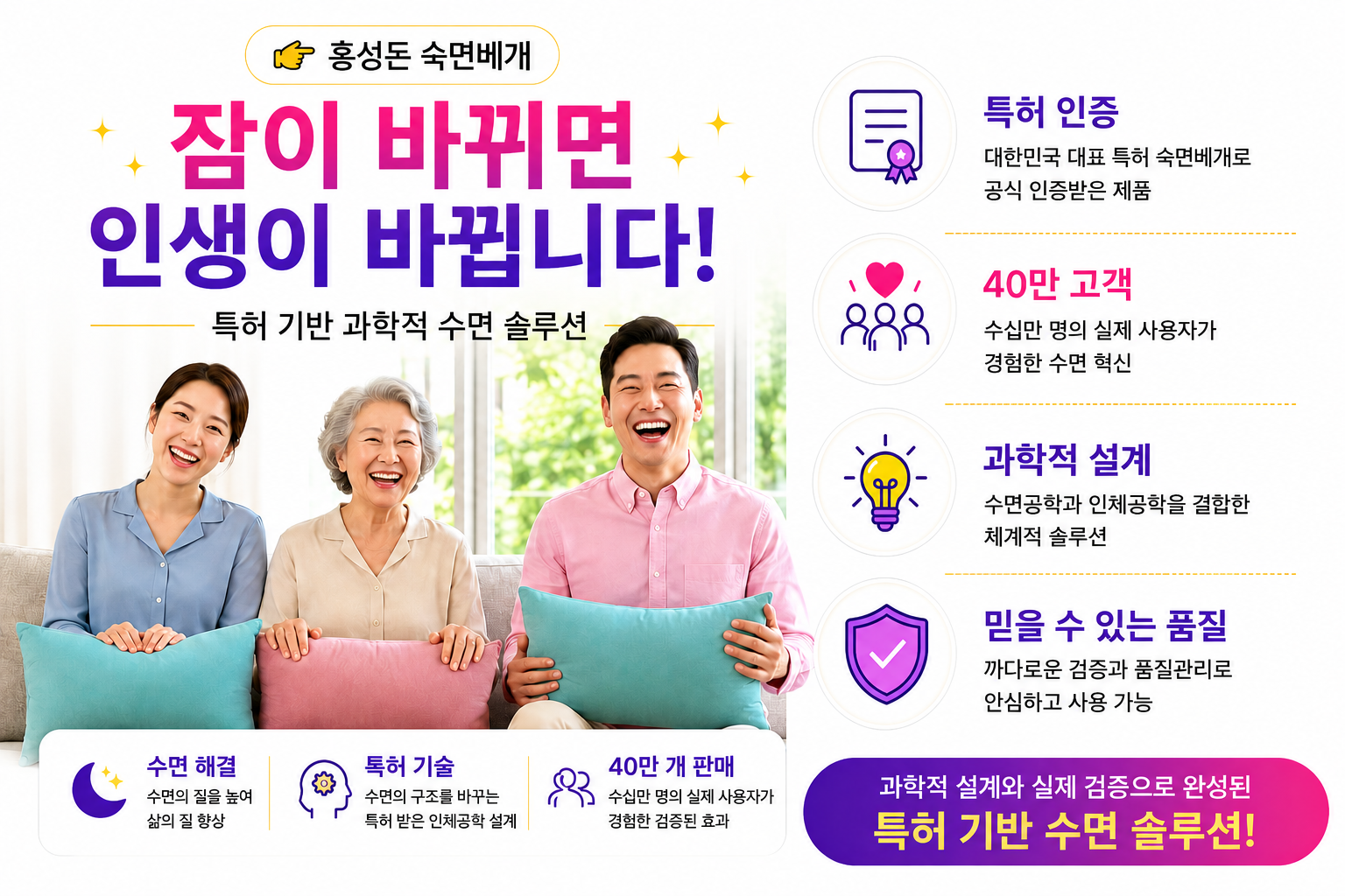 1개 블루 성공의정석꾼 홍성돈 숙면베개 황금나침반 성공DNA 베리굿베개