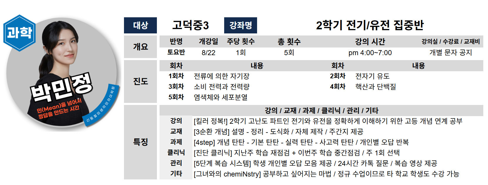 박민정 선생님 상세계획