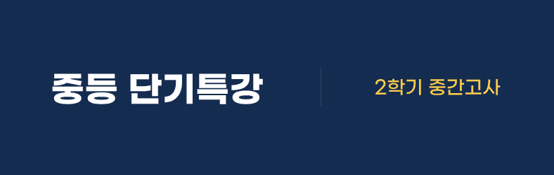 중등 단기특강