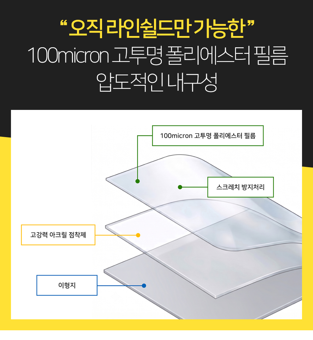 라인쉴드 라인테이프 바닥 라벨 보호 스크래치방지
