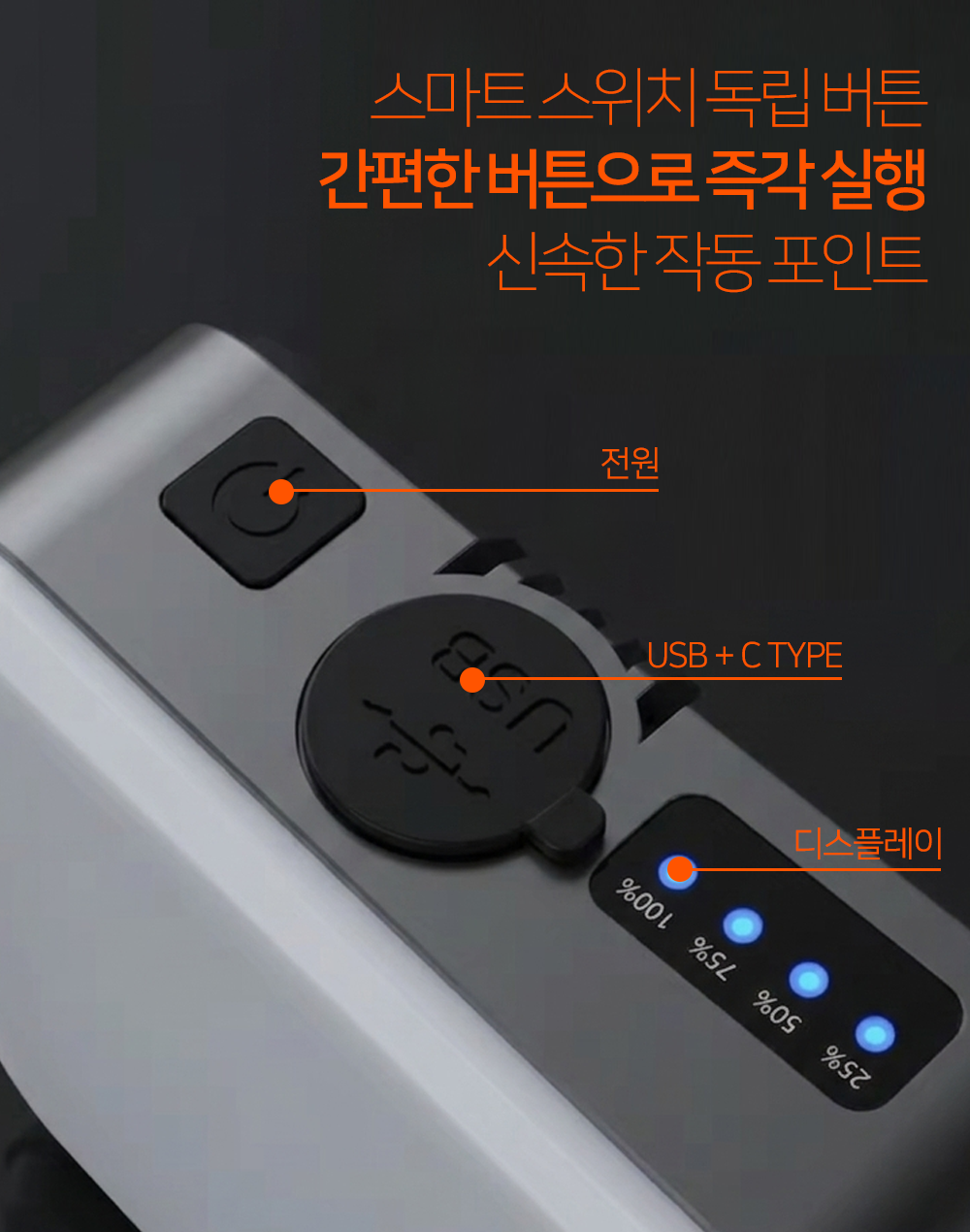 샤크빔 자석 LED 캠핑 렌턴 작업등 텐트 야외 차박 아웃도어 전등 조명