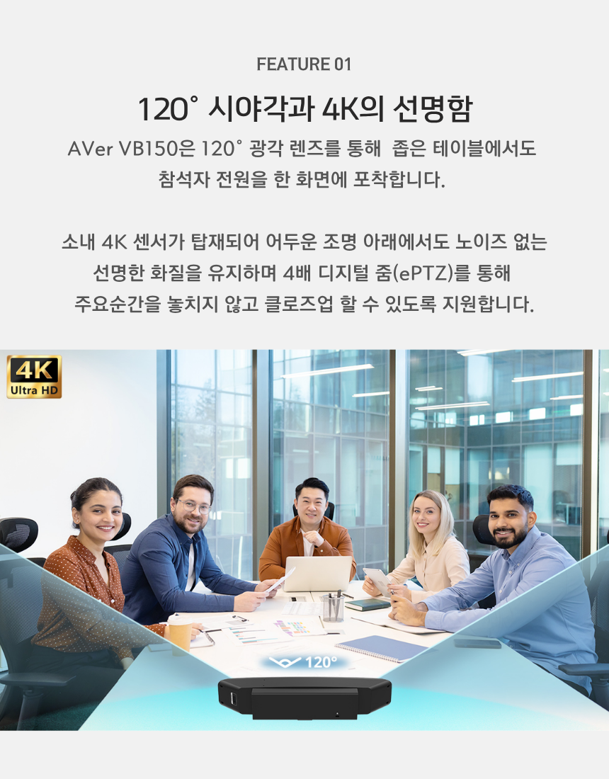 VB150 4K 올인원 비디오바