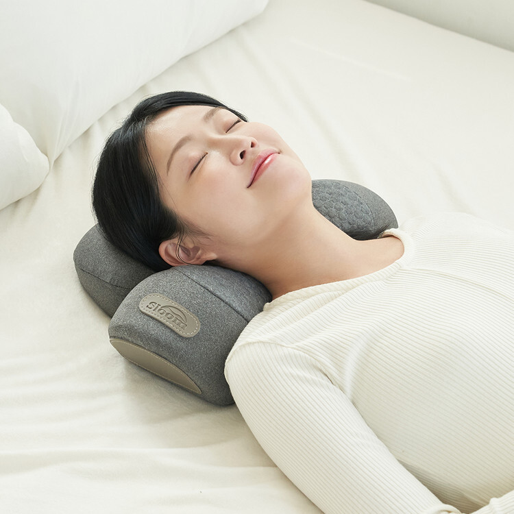 슬룸 베스트상품 목 베개 플러스 경추 마사지 베개 목 마사지기