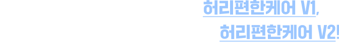 데일리케어가 필요하다면 허리편한케어 V1 허리마사지기, 강력한 집중 케어가 필요하다면 허리편한케어 V2 허리마사지기 슬룸