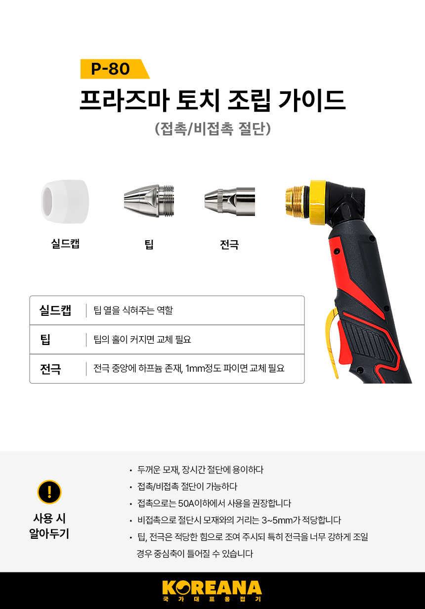 프라즈마 토치 헤드 P-80