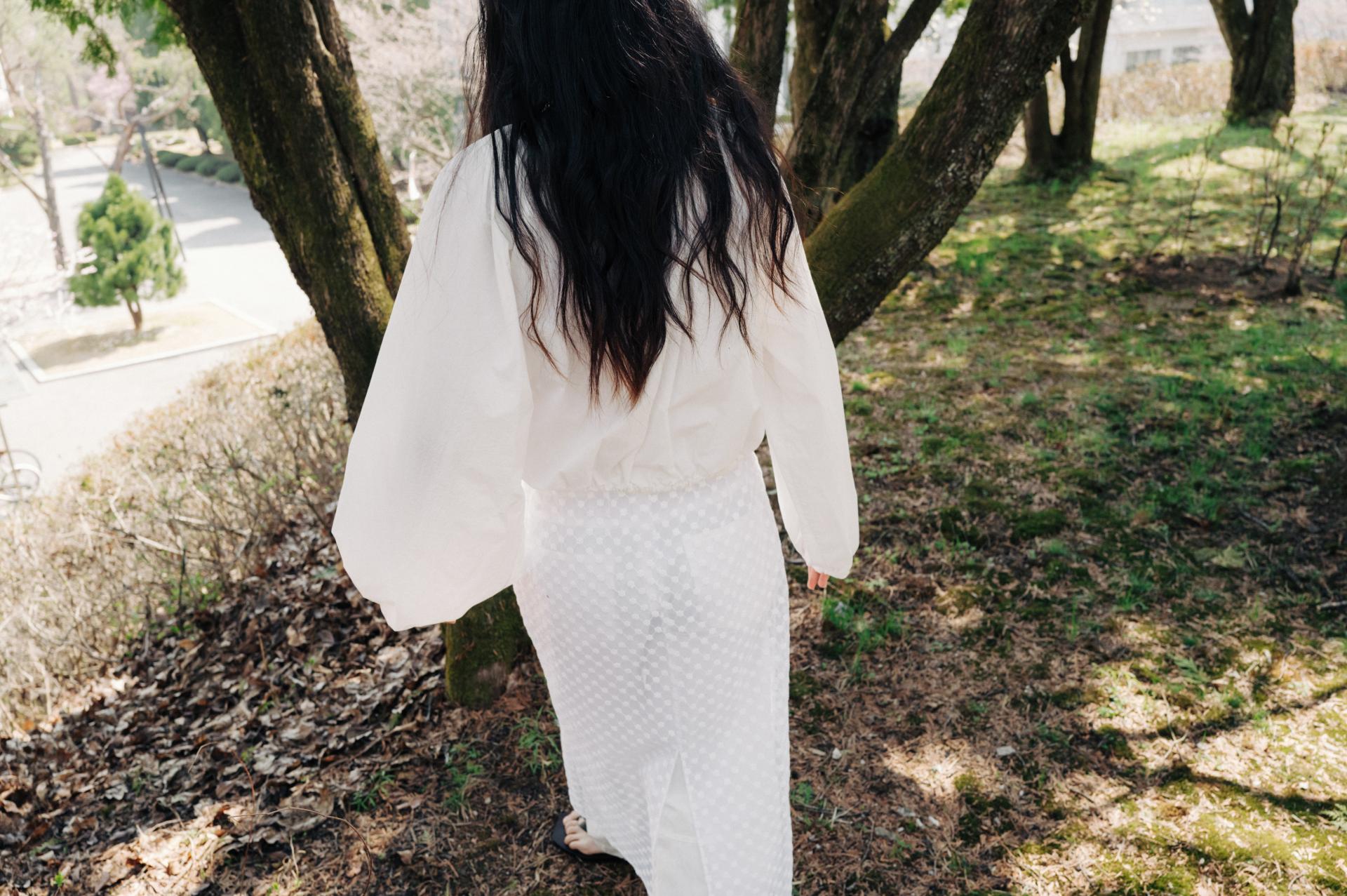Cotton curve pants monoha 韓国　モノハ Cotton dying curve pants (blue) : MONOHA