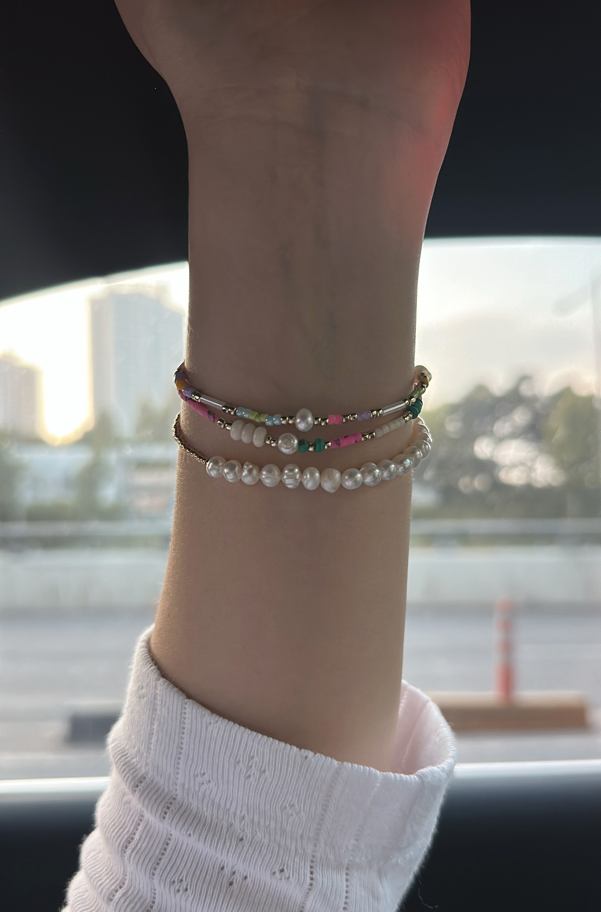 gold pearl bracelet