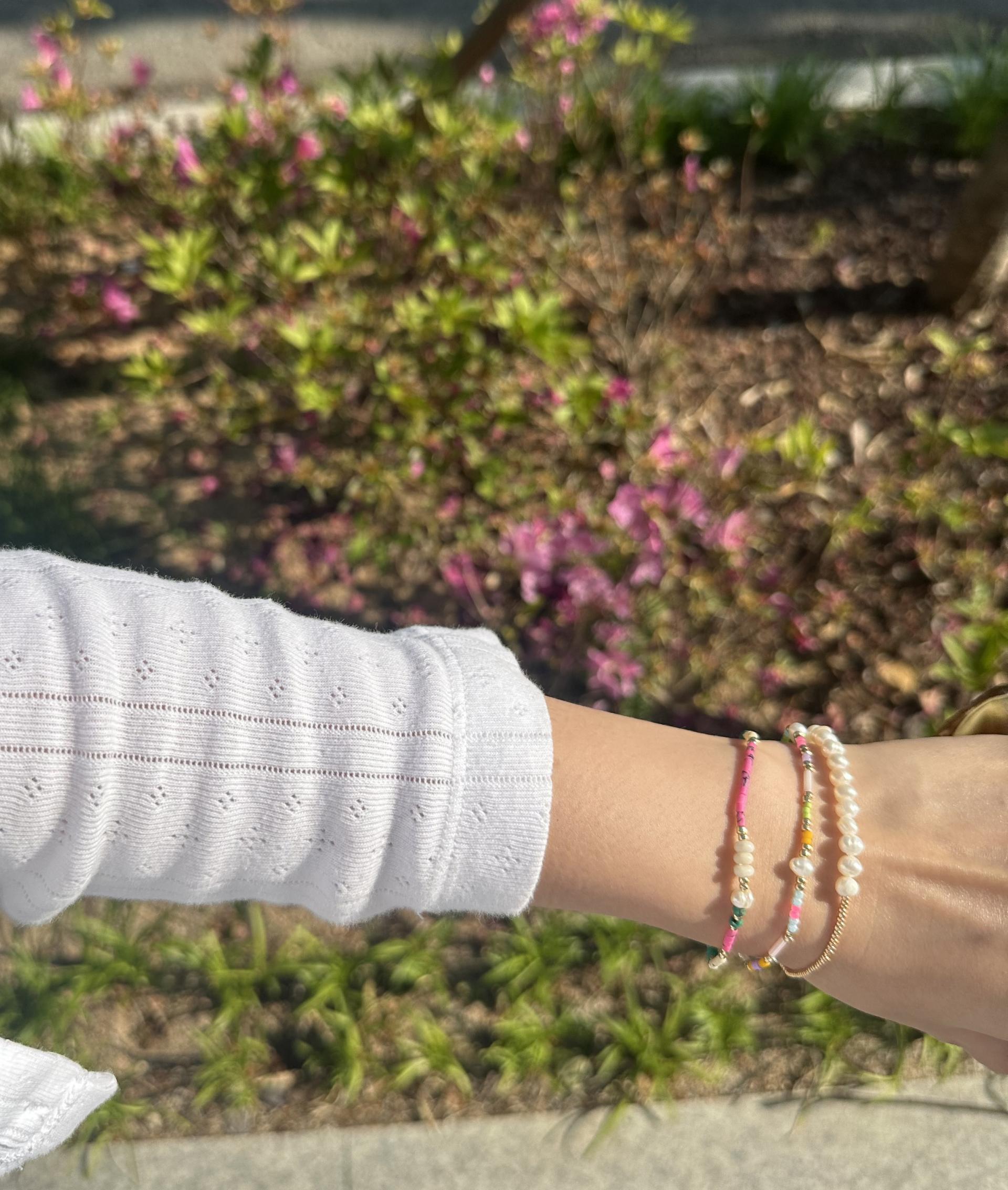 pastel pearl bracelet