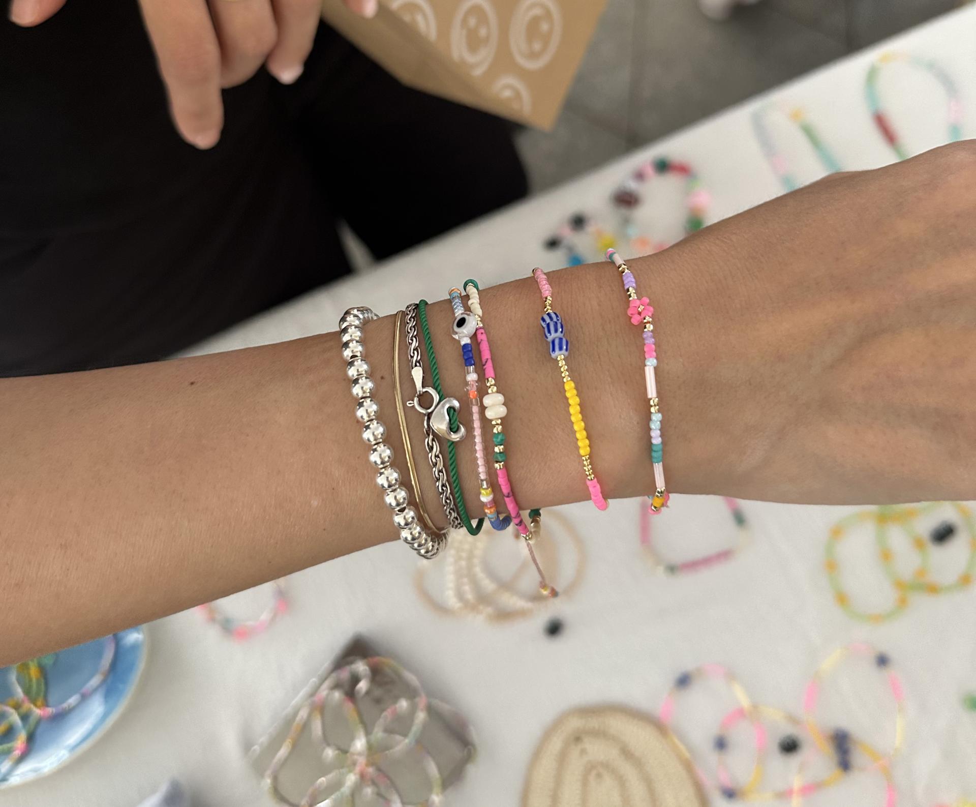 pink /green bracelet