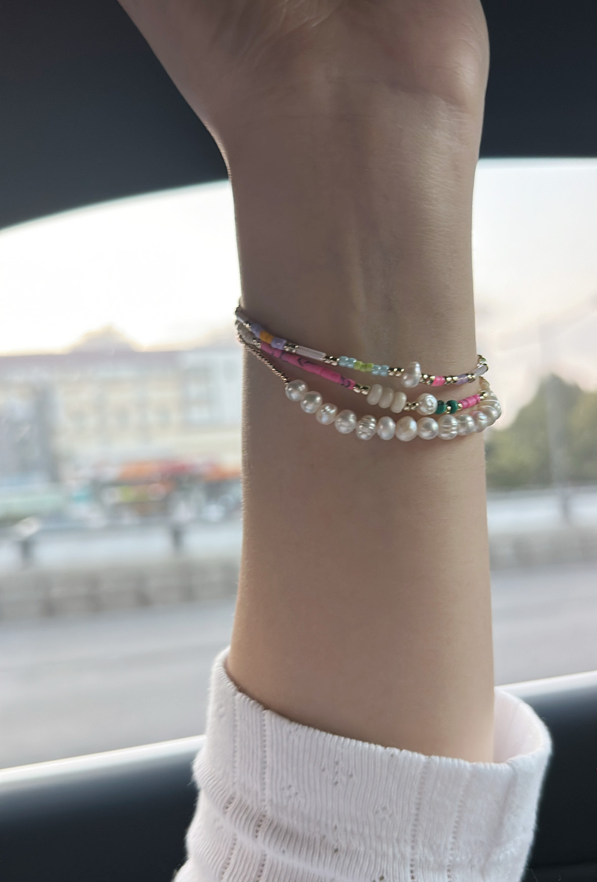 pastel pearl bracelet
