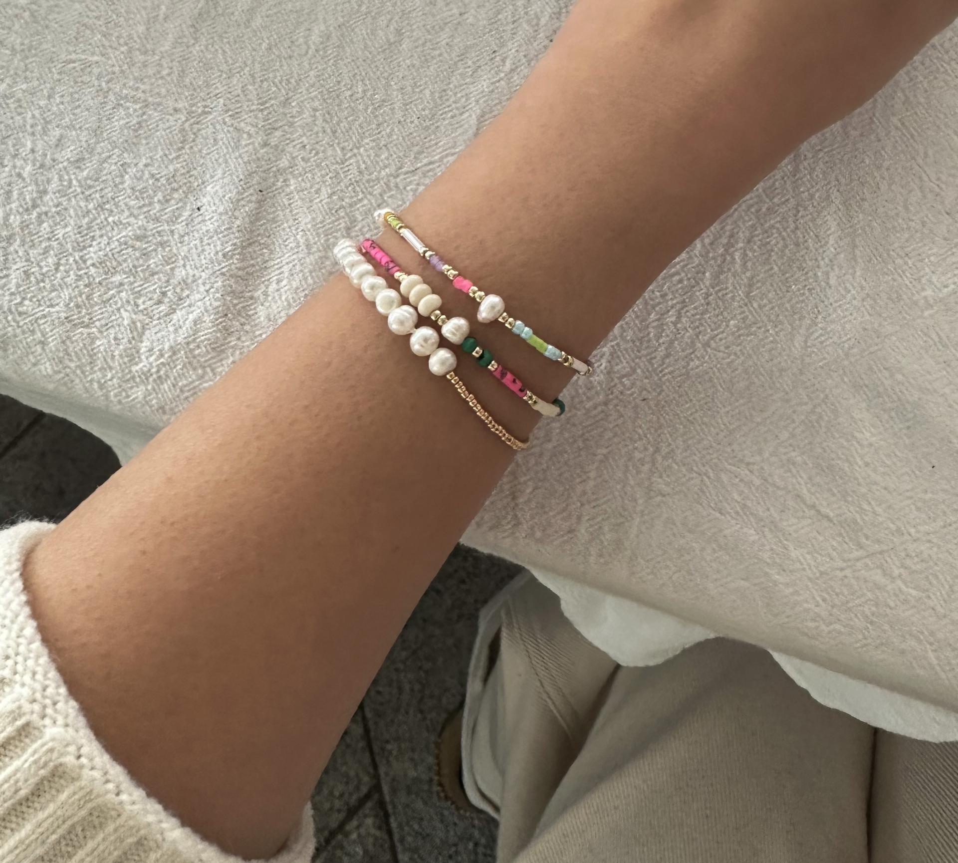 pink /green bracelet
