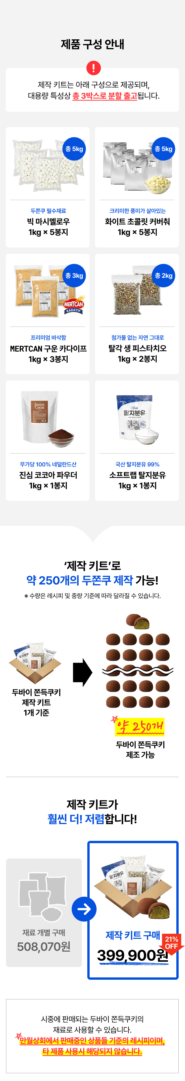 대용량 마시멜로 벌크 포장 제품 안내, 카페 디저트 재료 및 베이커리 제조용 원재료로 사용되는 업소용 식재료