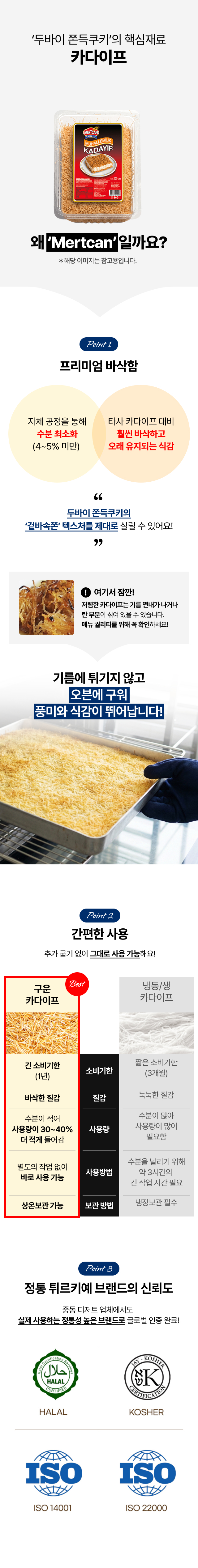 카페에서 활용 가능한 카다이프 레시피 예시: 두바이 쫀득쿠키, 두바이 초콜릿, 요거트 아이스크림, 휘낭시에