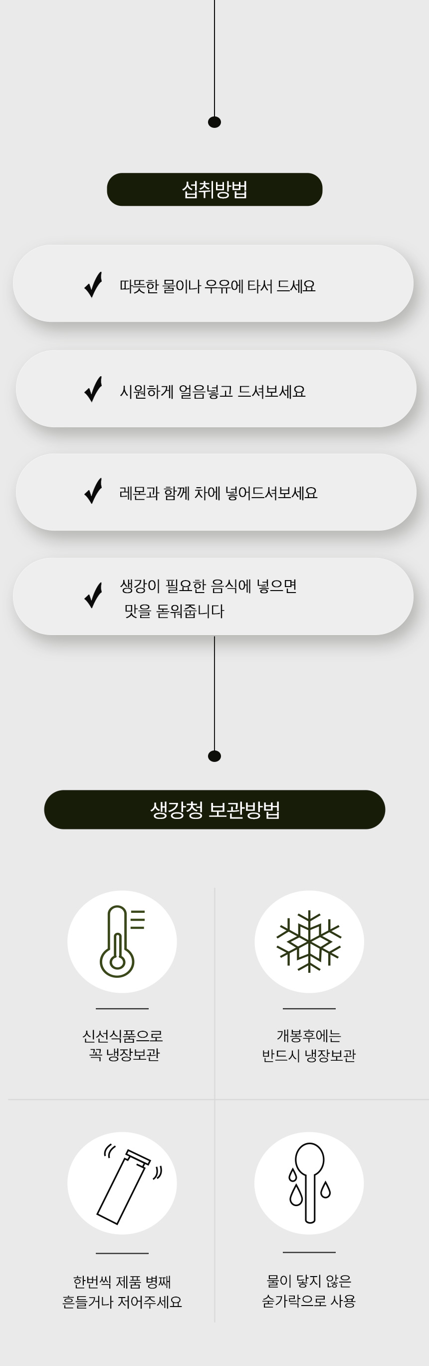 만월상회 생강청 카페 활용법 및 개봉 후 냉장 보관 방법 안내