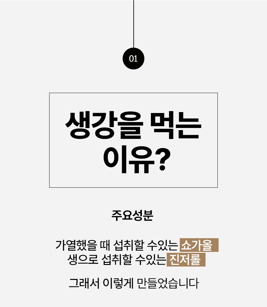 만월상회 생강청의 주요 성분 쇼가올과 진저롤 설명