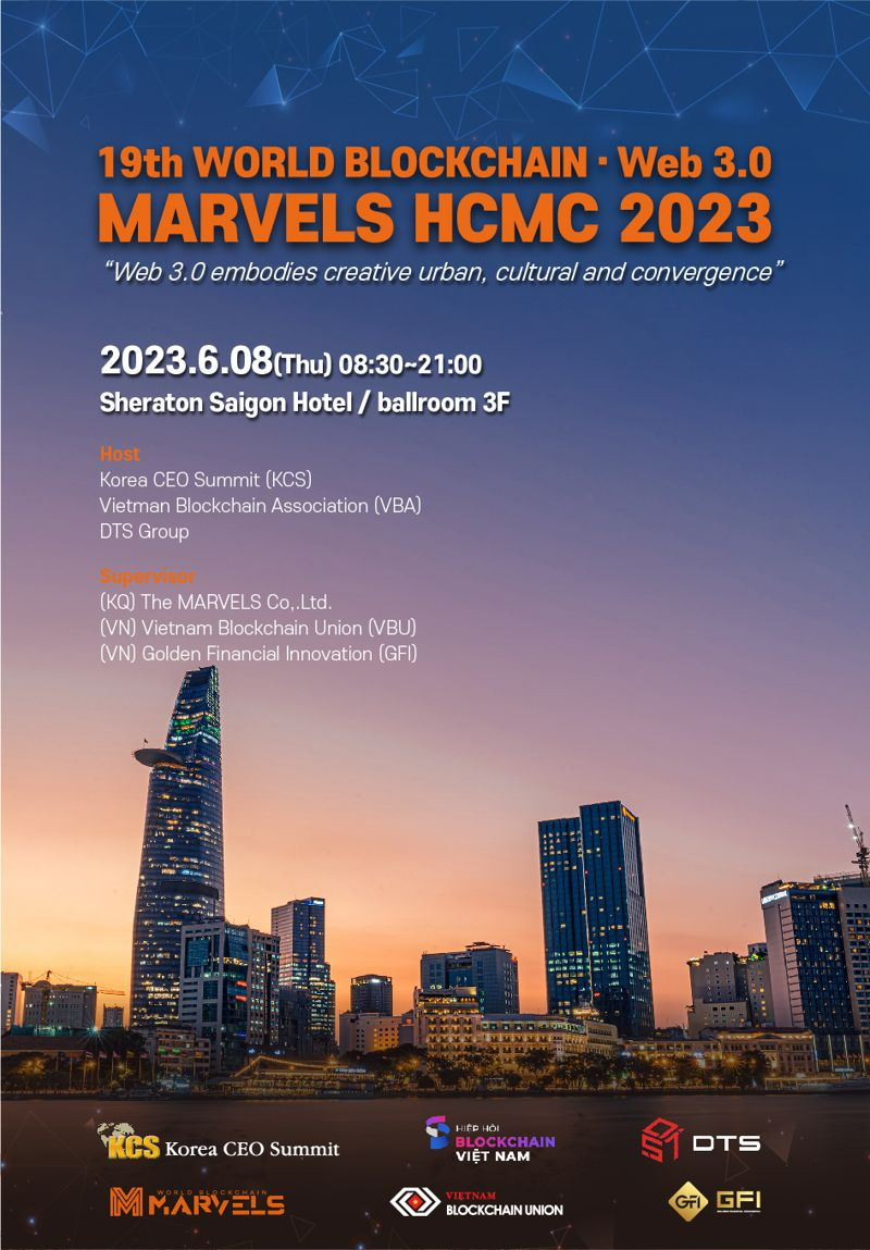 '월드블록체인웹3.0 마블스 호치민 2023’의 포스터./제공=코리아씨이오서밋