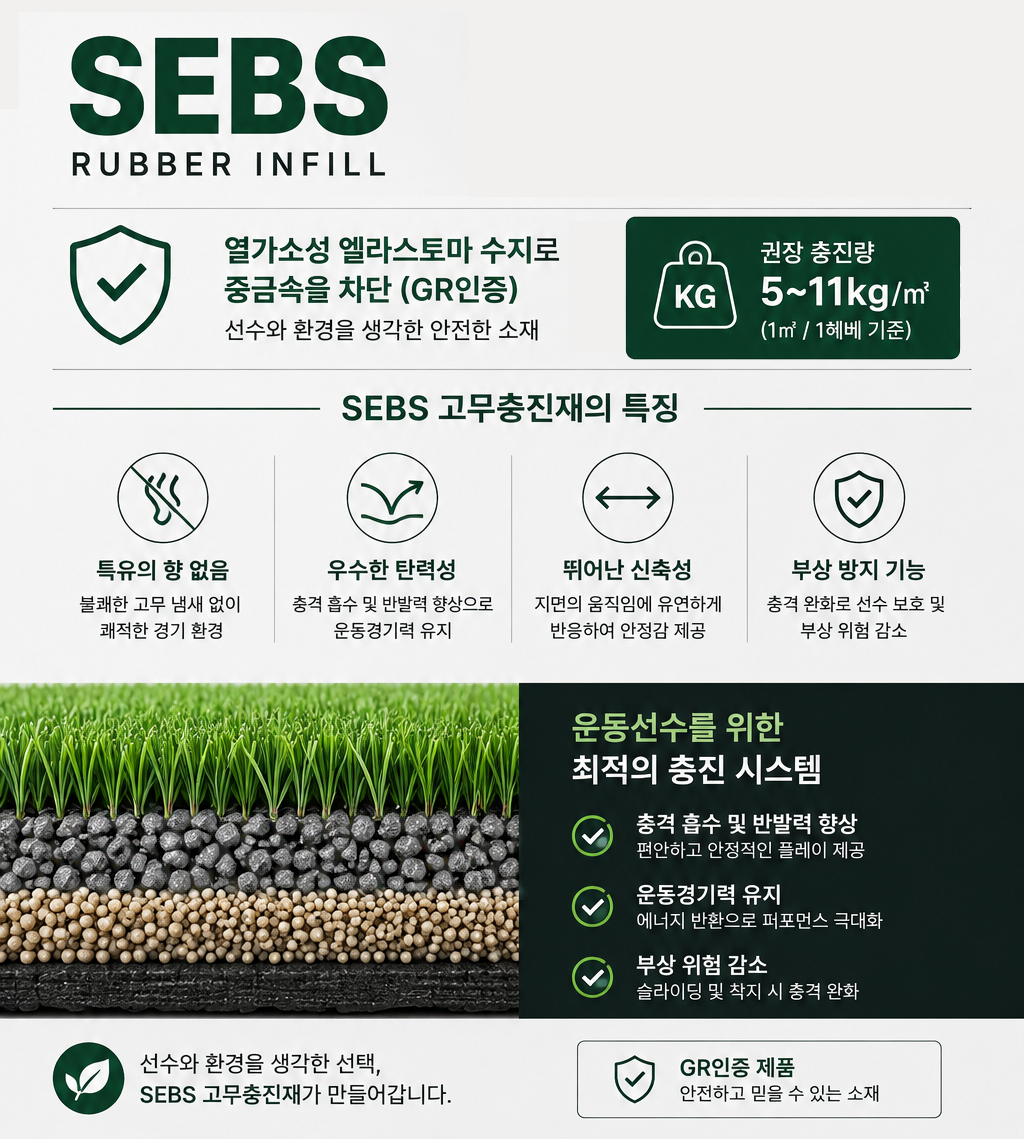 숯 탄성칩 충전재