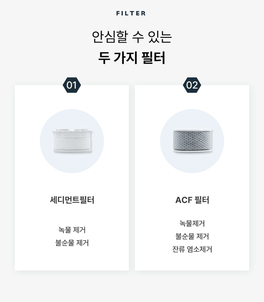 세면대 필터 (크롬/화이트)